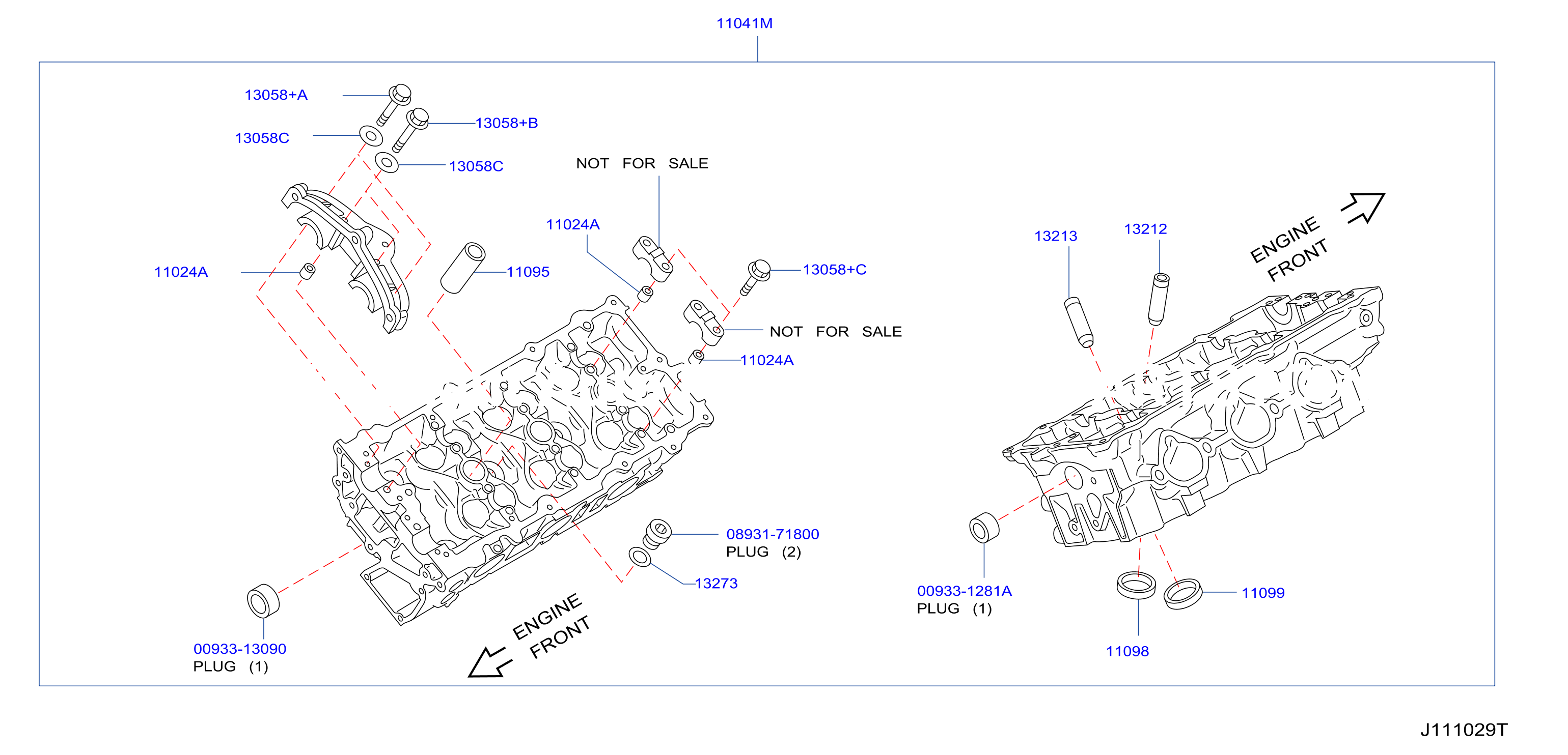 Cylinder Head Rocker Cover Component Parts Lh