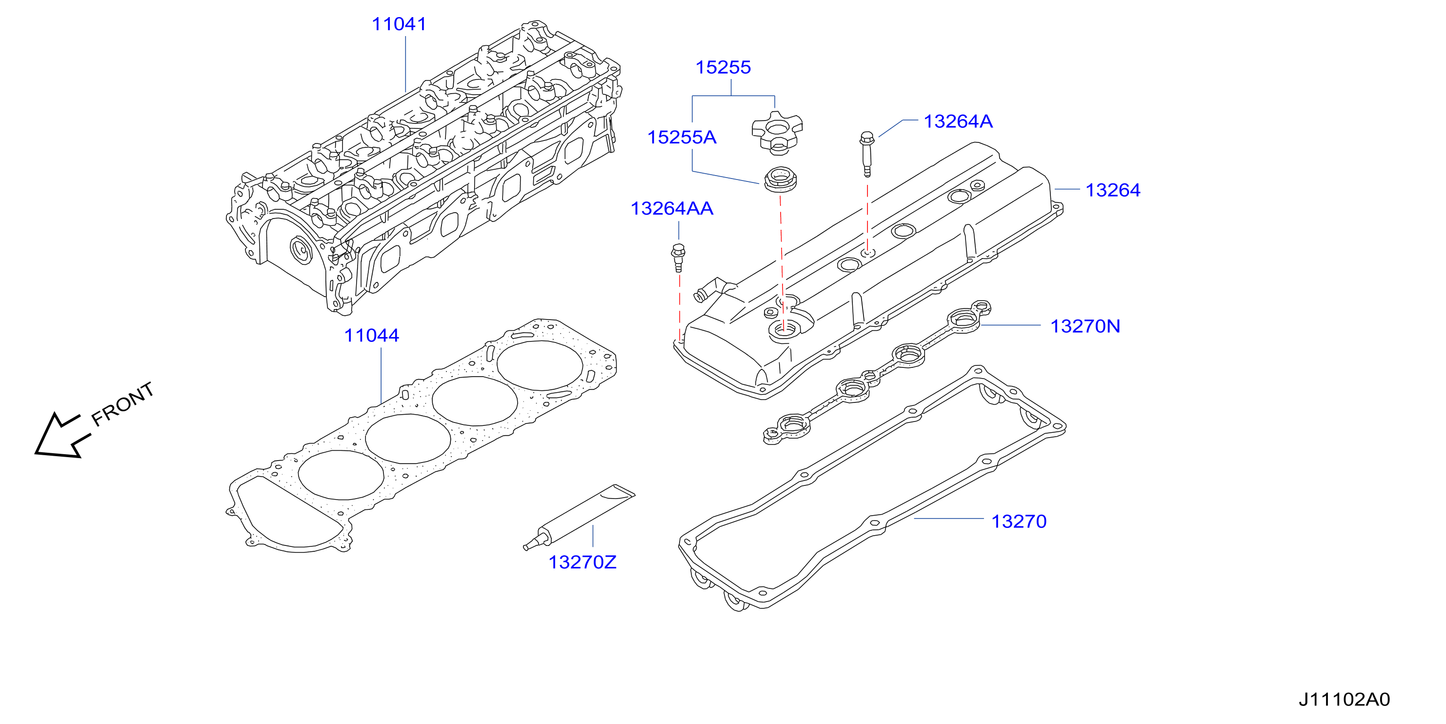 Cylinder Head Rocker Cover Assembly
