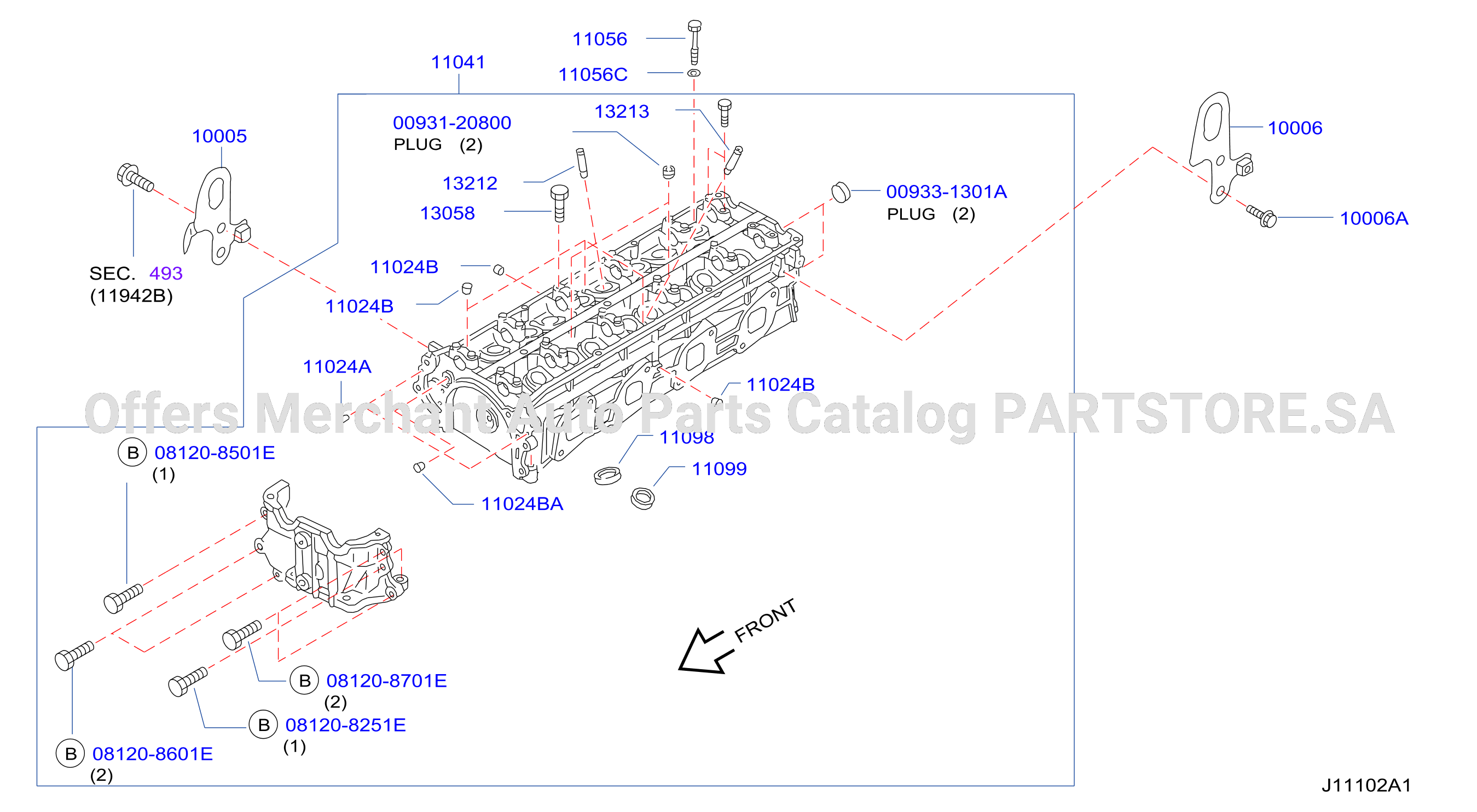 Cylinder Head Rocker Cover Component Parts