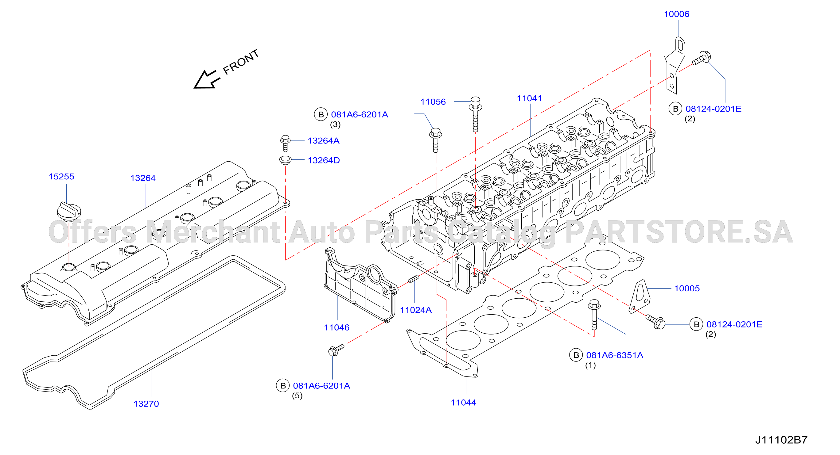 Cylinder Head Rocker Cover Assembly