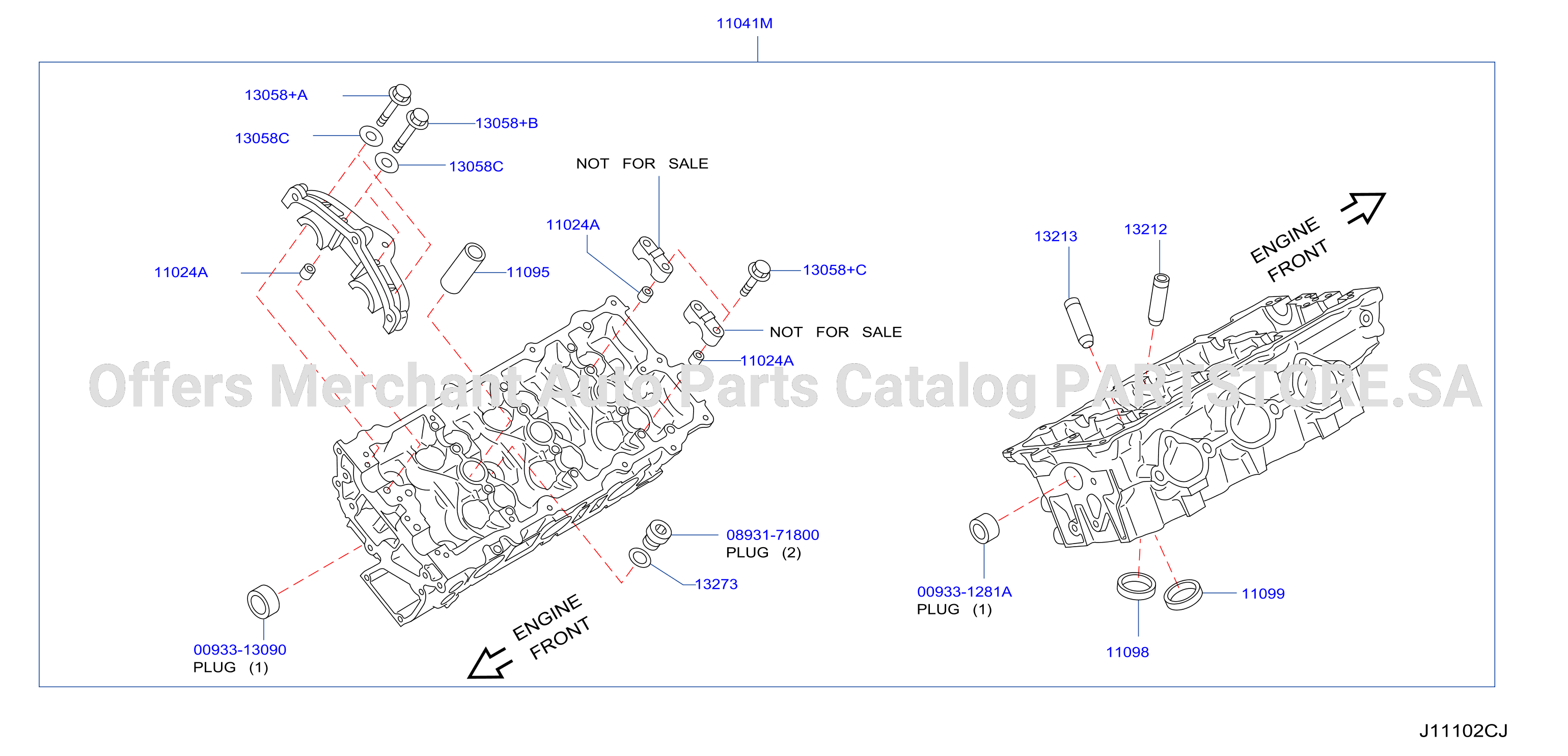 Cylinder Head Rocker Cover Component Parts Lh