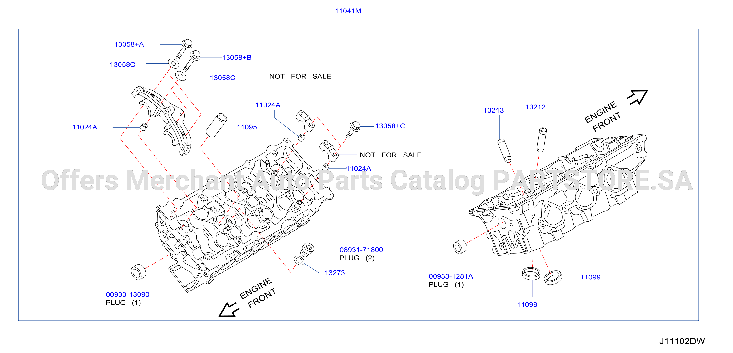Cylinder Head Rocker Cover Component Parts Lh
