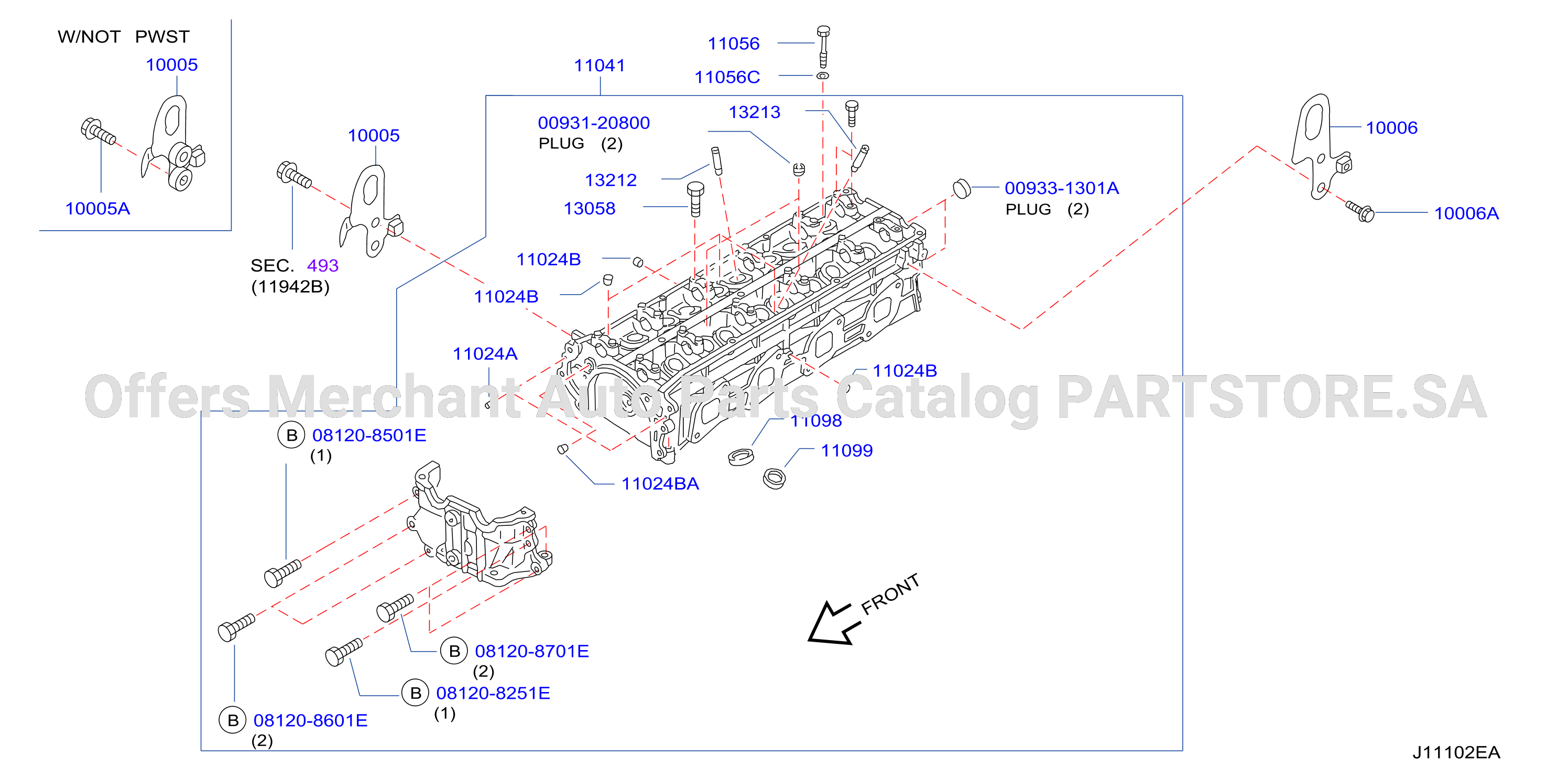 Cylinder Head Rocker Cover Component Parts