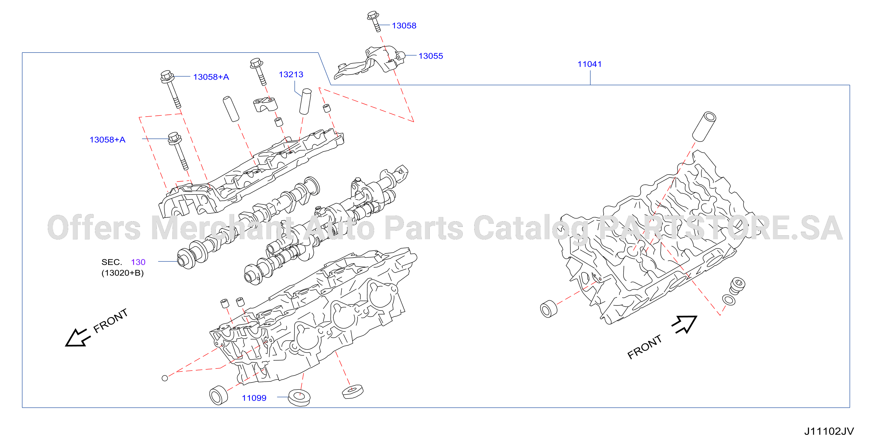 Cylinder Head Rocker Cover Component Parts Rh