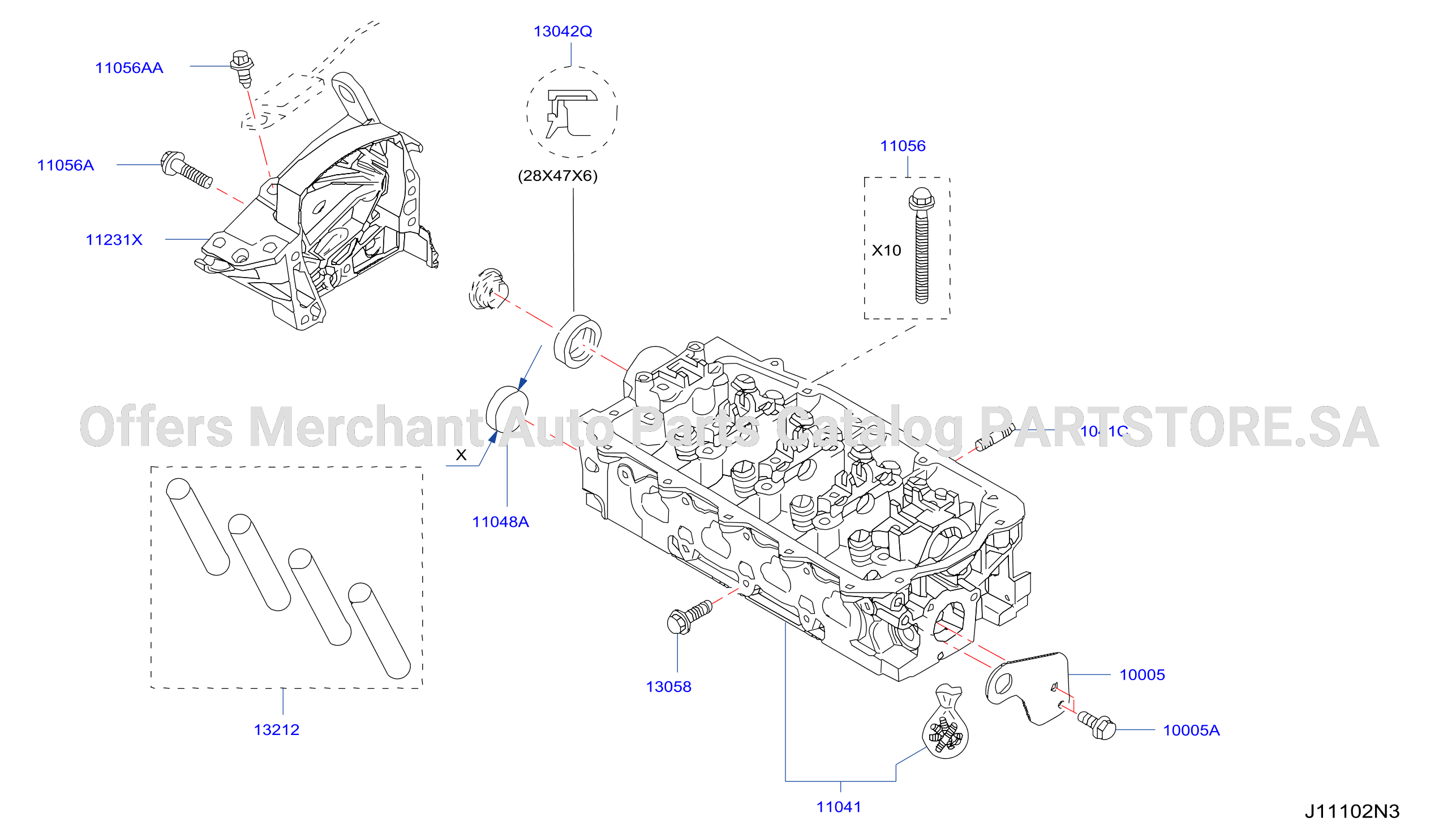Cylinder Head Rocker Cover Assembly