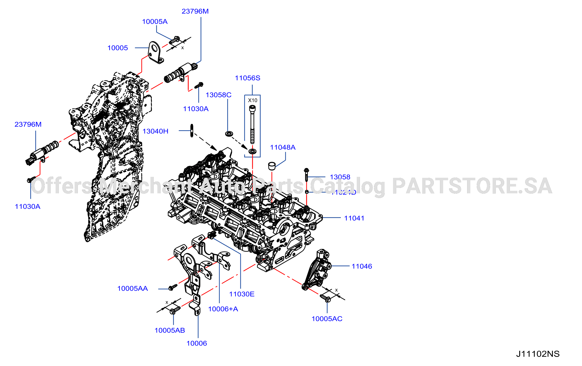 Cylinder Head Rocker Cover Component Parts