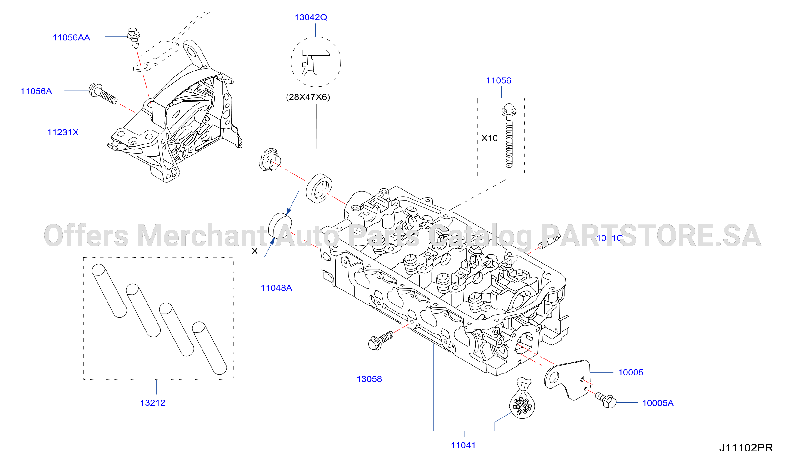 Cylinder Head Rocker Cover Assembly