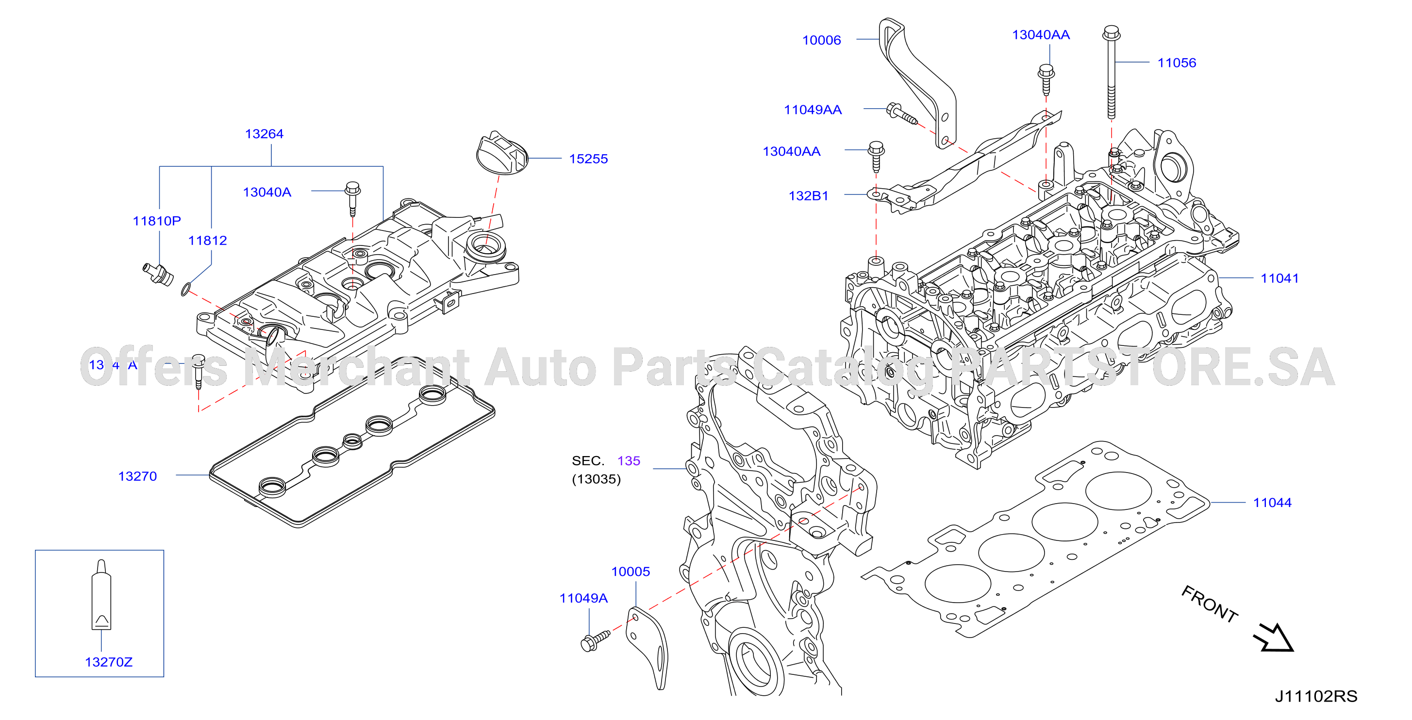 Cylinder Head Rocker Cover Assembly