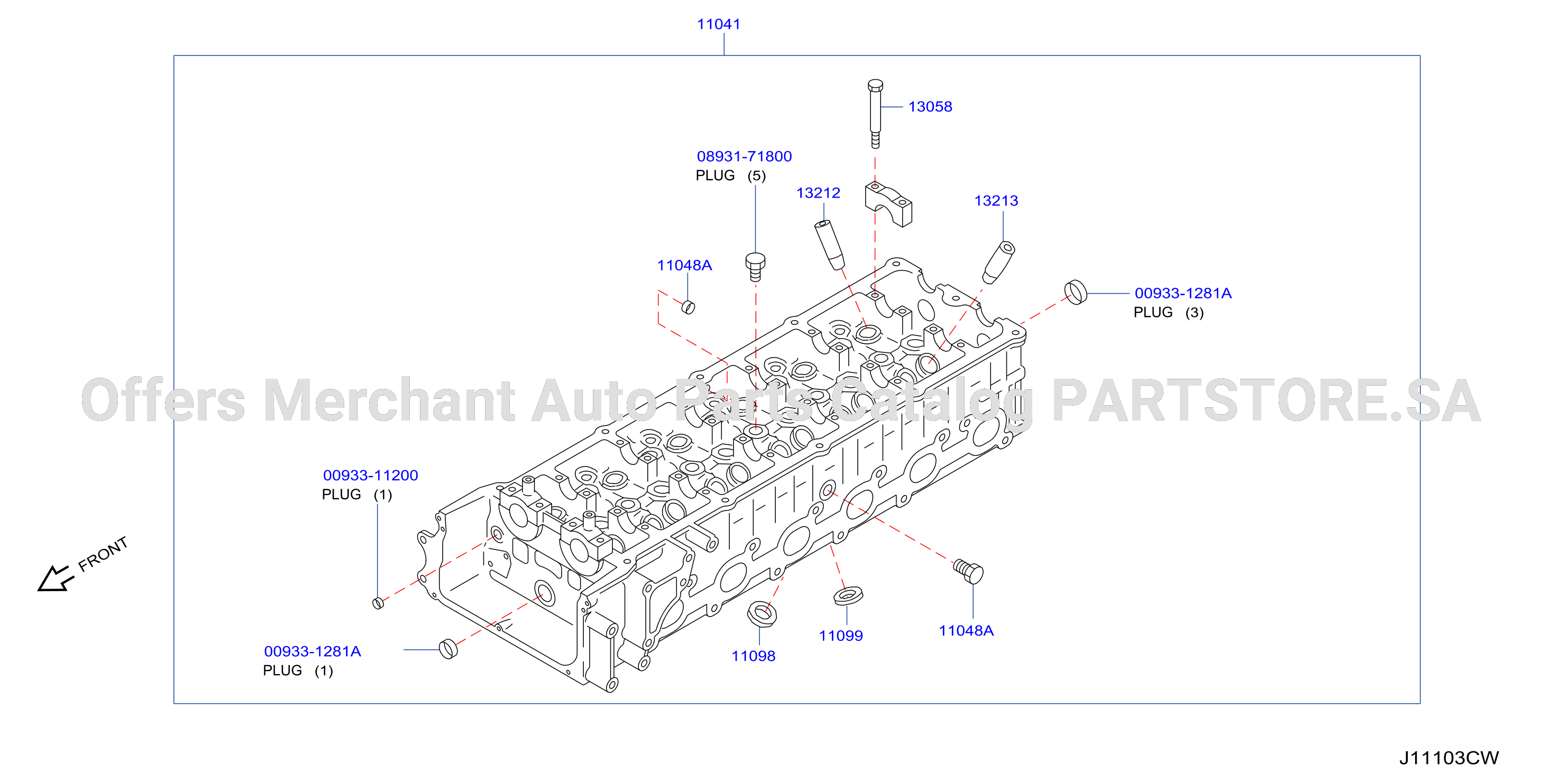 Cylinder Head Rocker Cover Component Parts