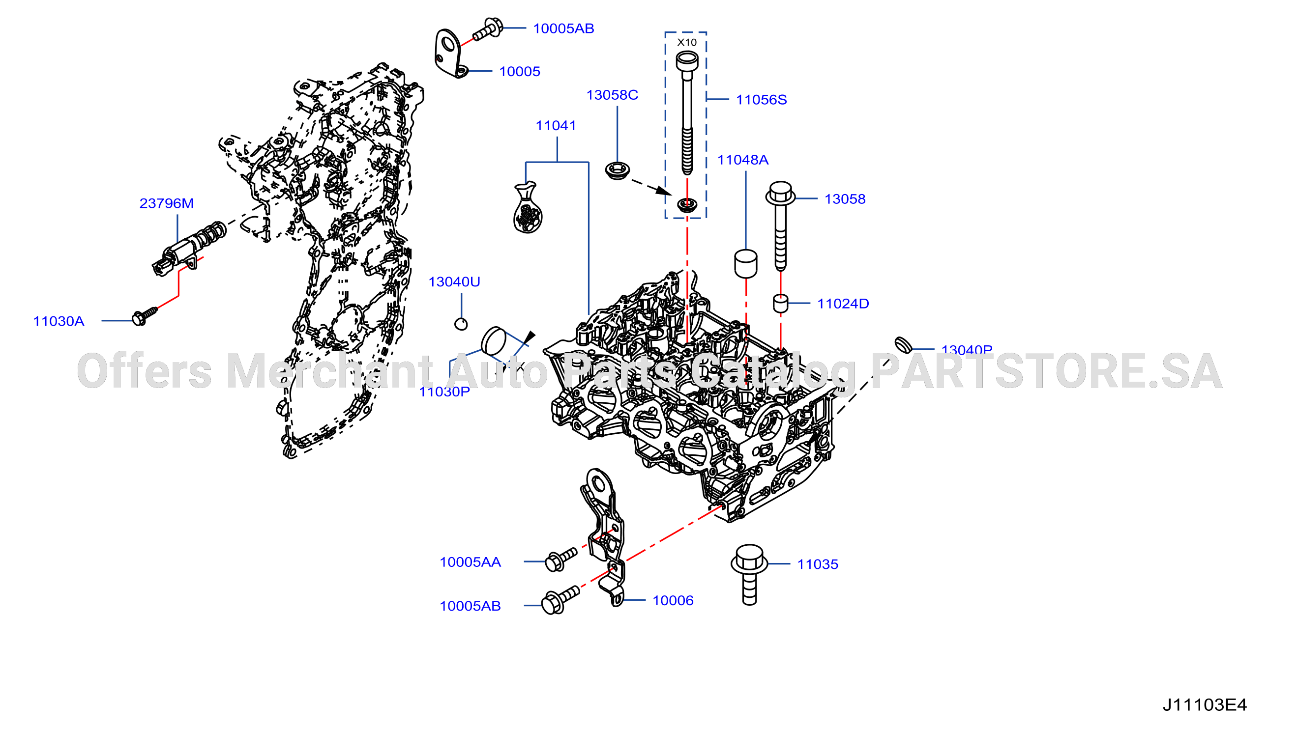 Cylinder Head Rocker Cover Component Parts