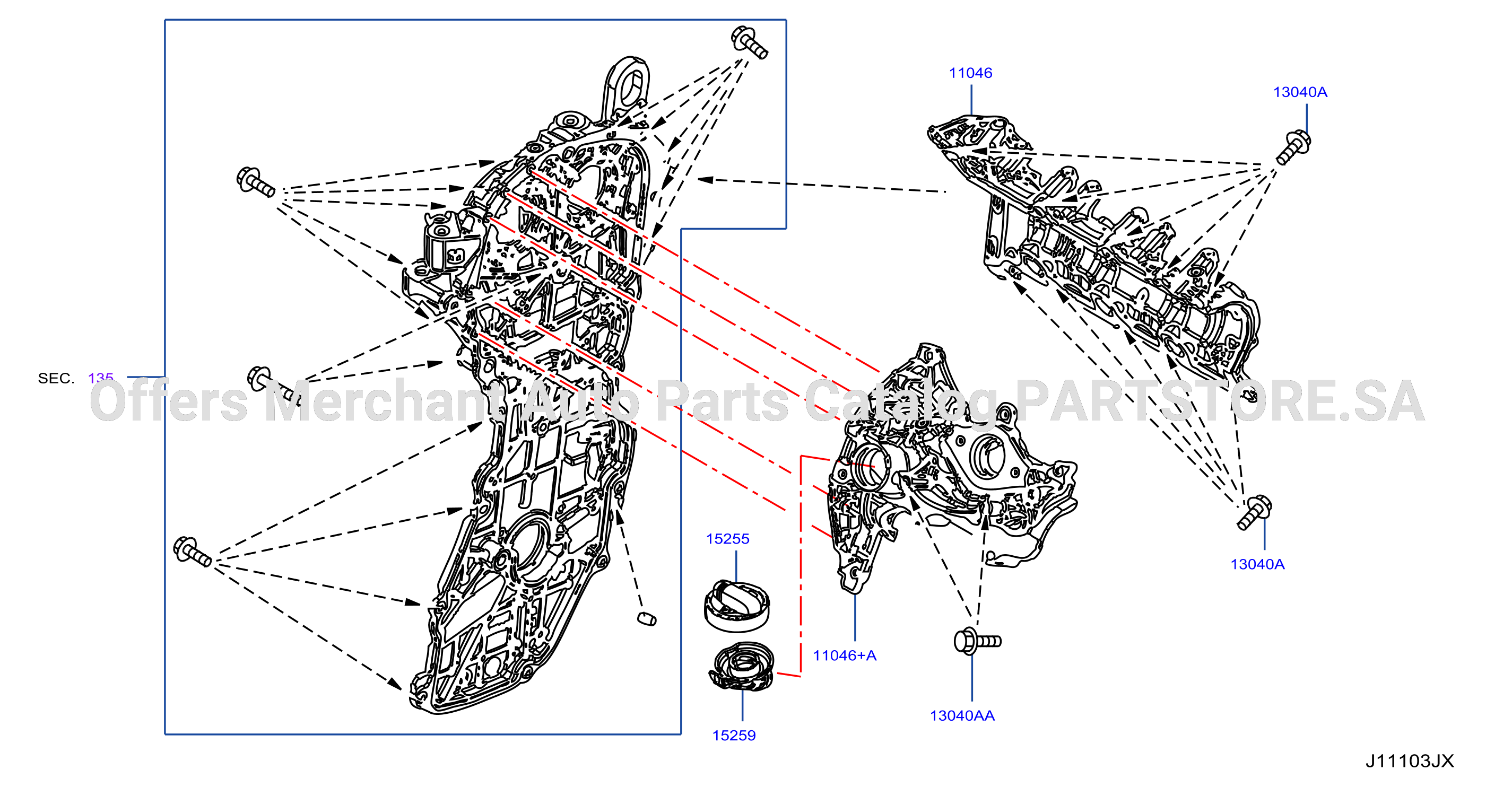 Cylinder Head Rocker Cover Component Parts
