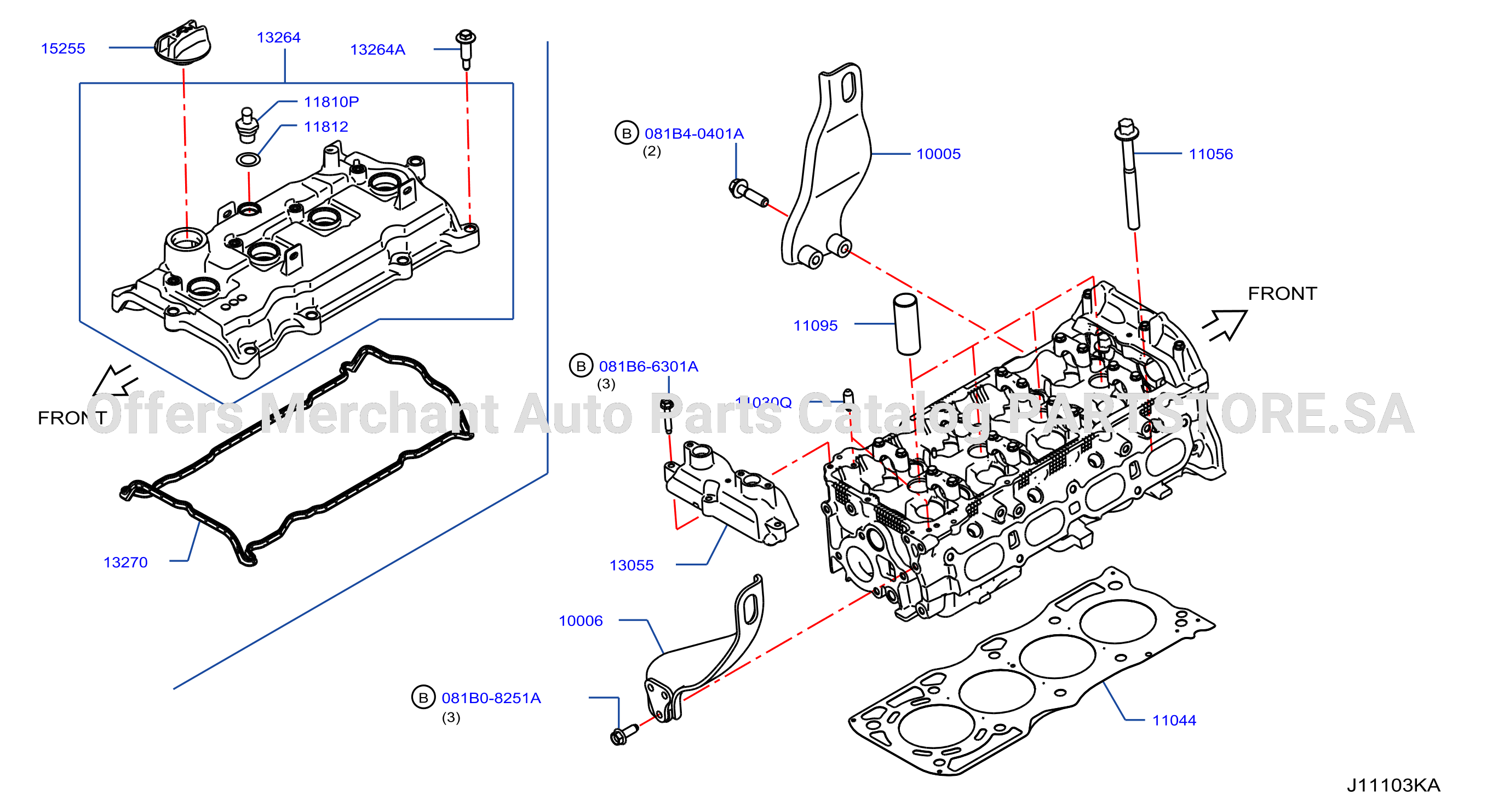 Cylinder Head Rocker Cover Assembly