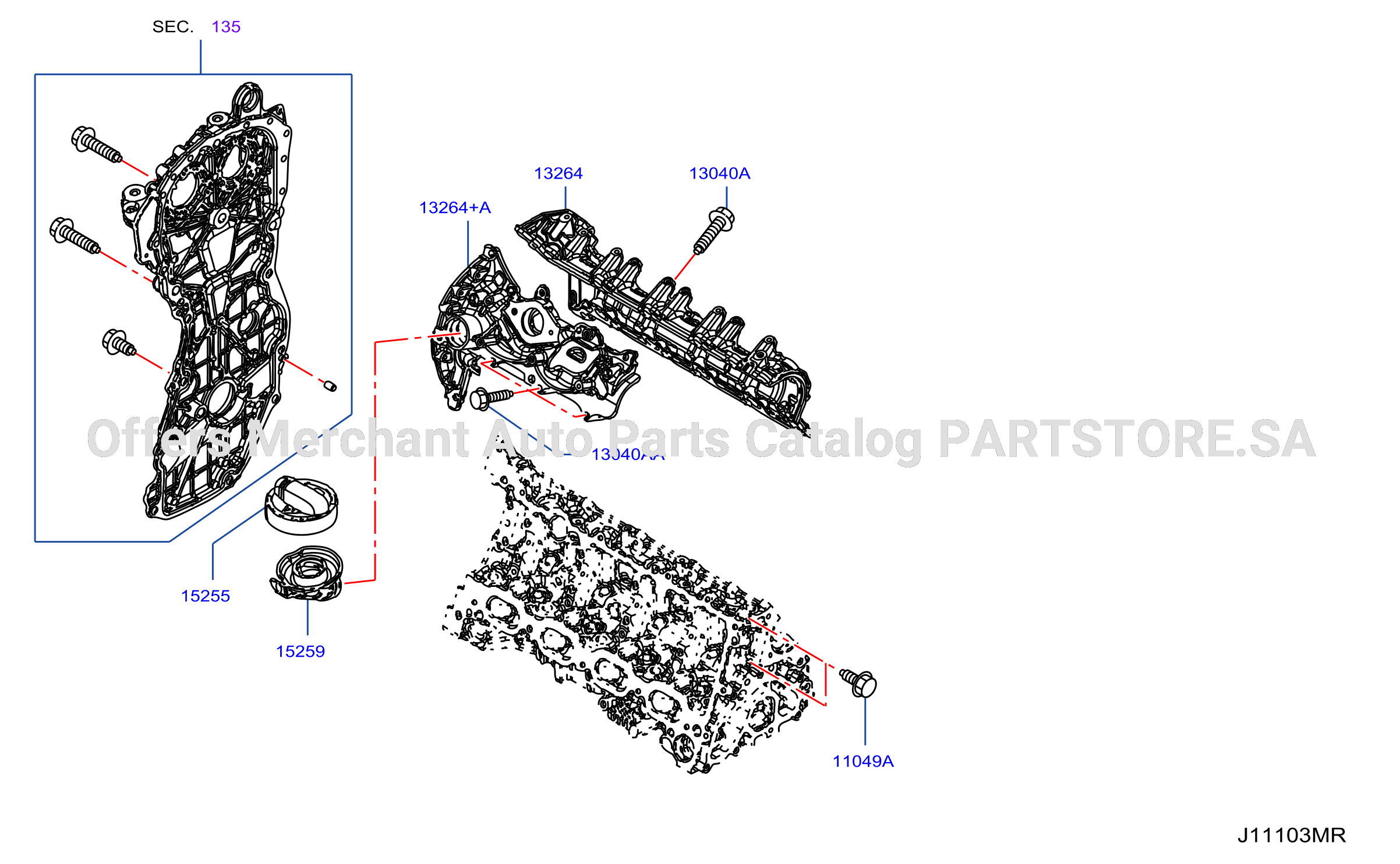 Cylinder Head Rocker Cover Component Parts