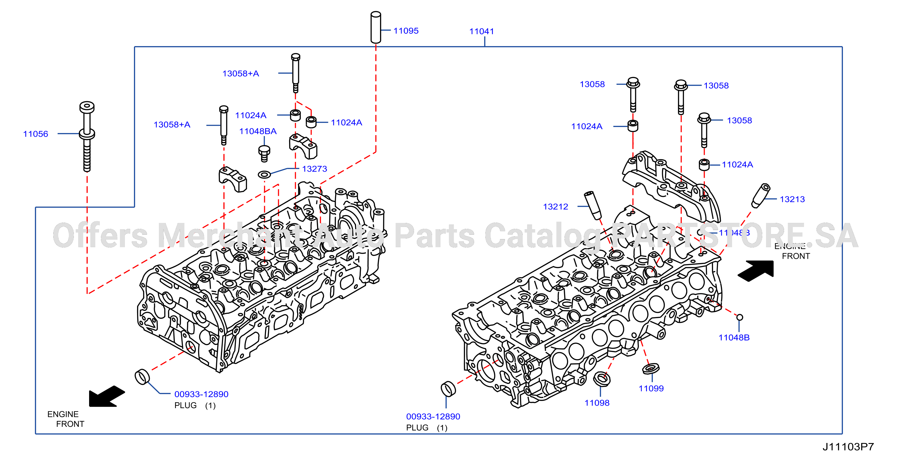 Cylinder Head Rocker Cover Component Parts