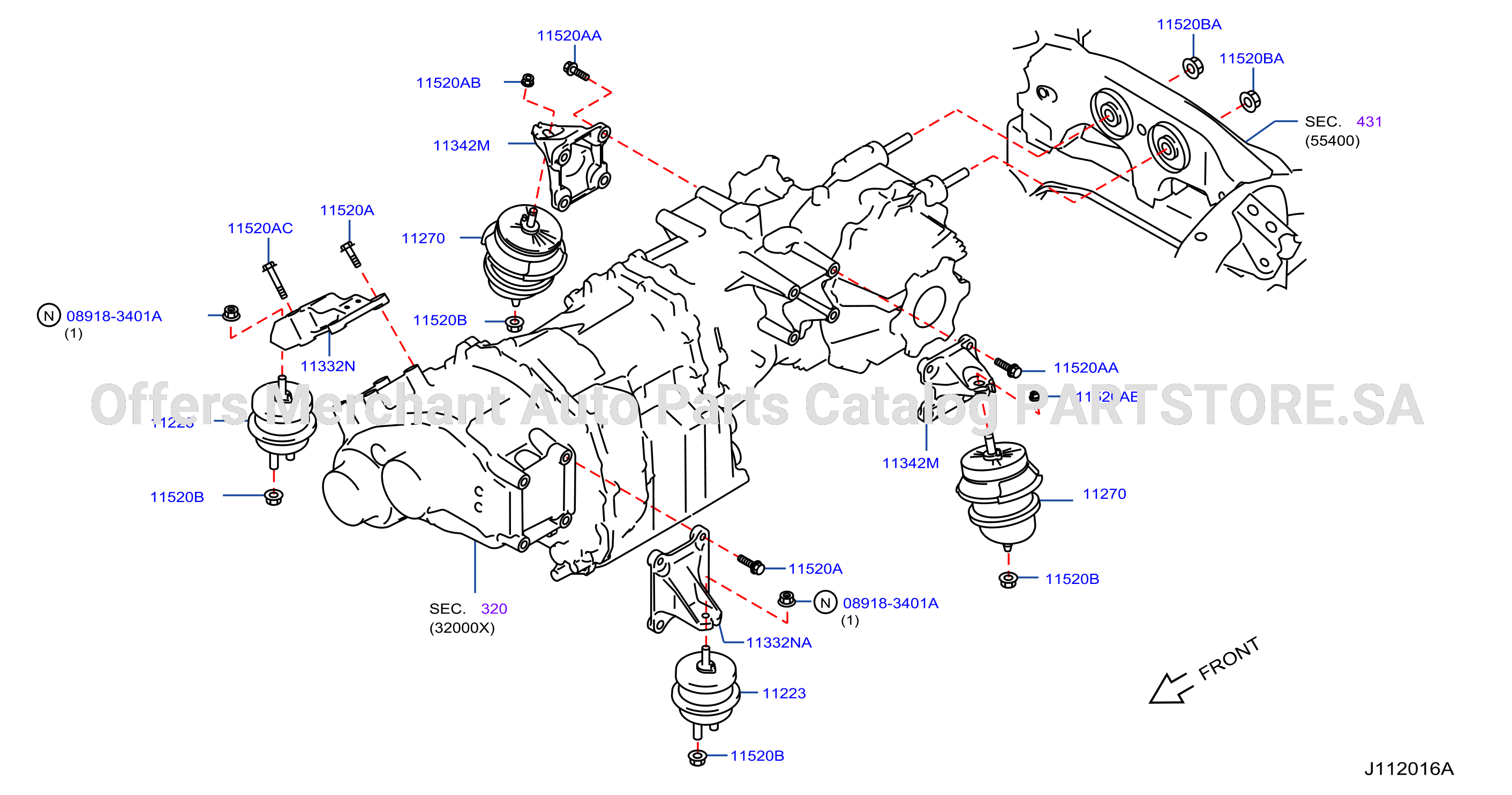 Engine Transmission Mounting Transaxle Mount