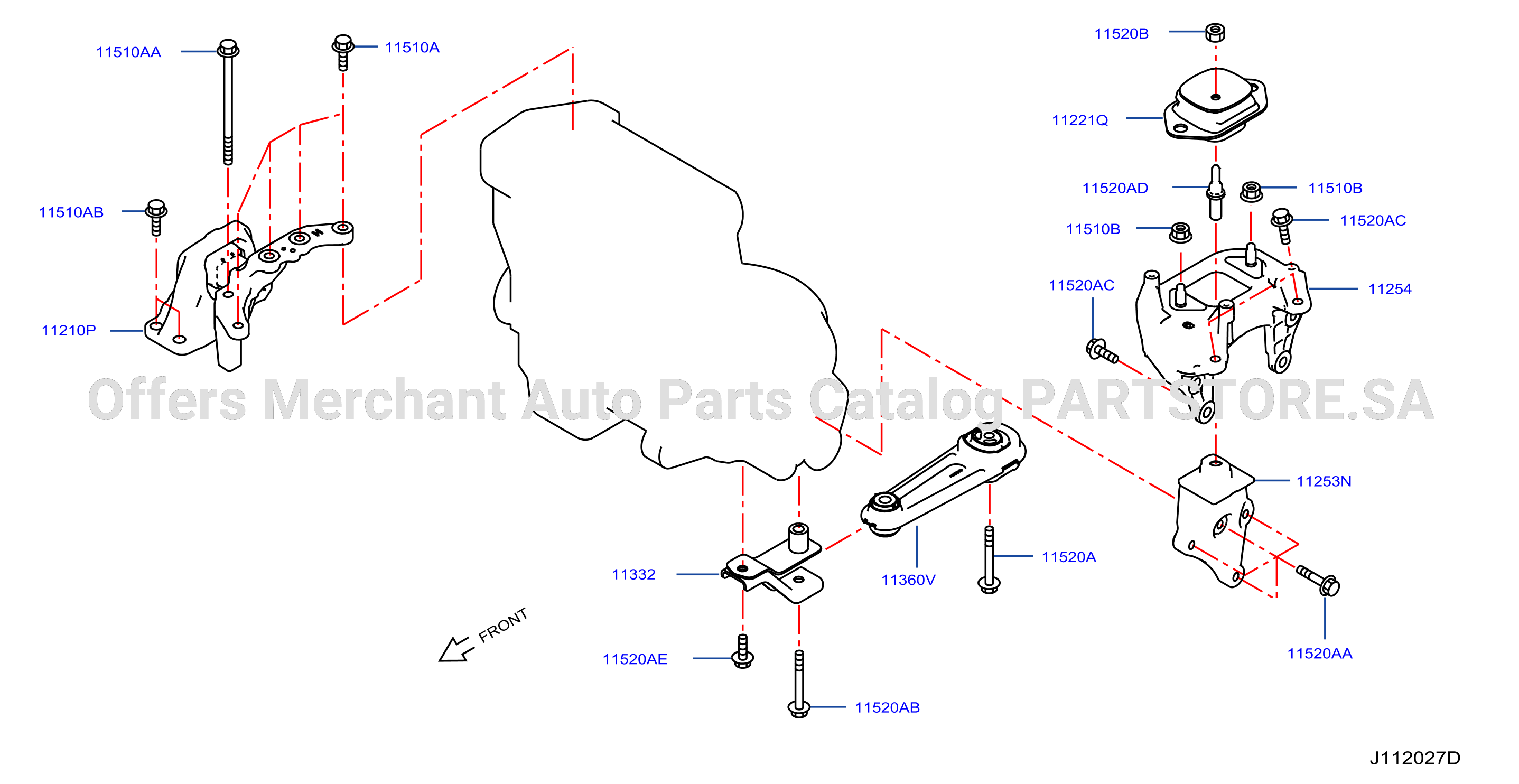Engine Transmission Mounting Mr20Dd Mcvt