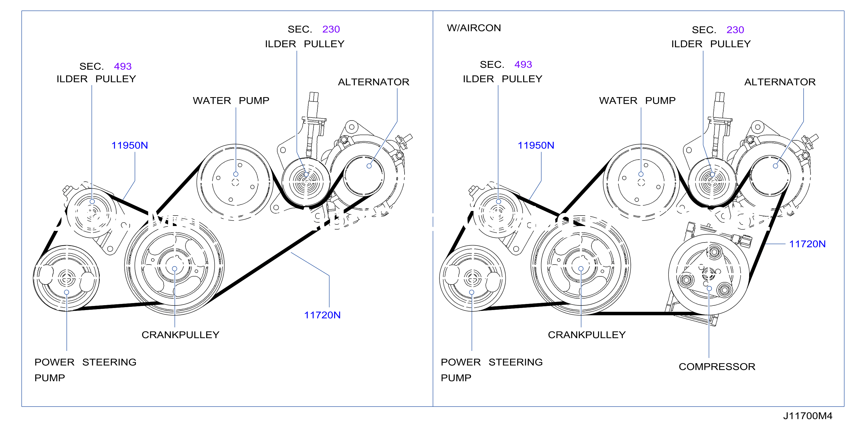 Fan Compressor Power Steering Belt
