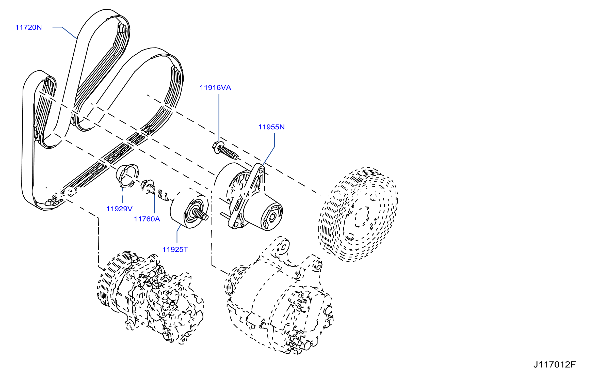 Fan Compressor Power Steering Belt R9M