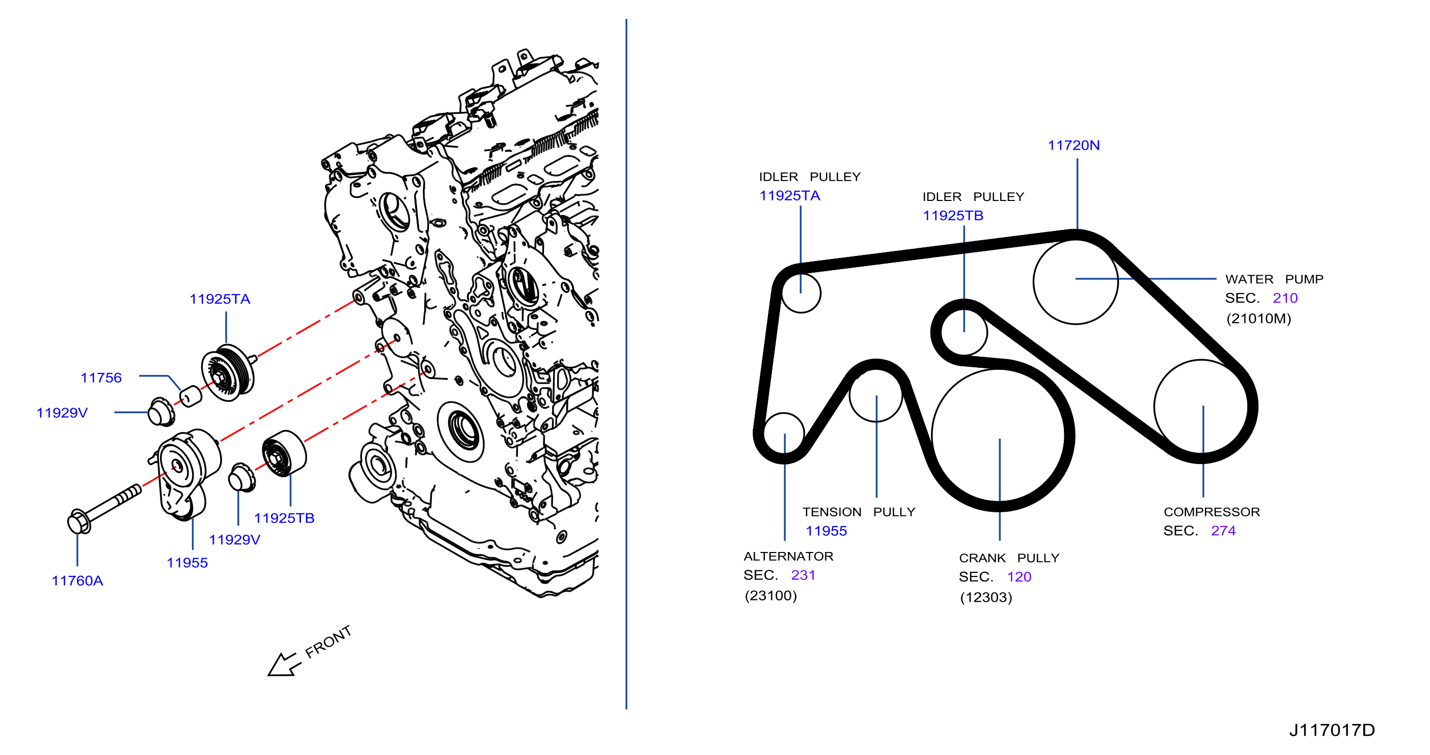 Fan Compressor Power Steering Belt