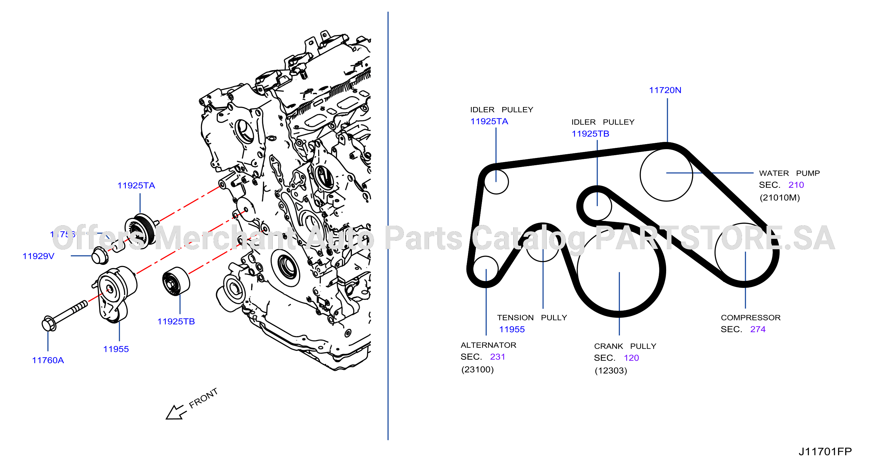 Fan Compressor Power Steering Belt