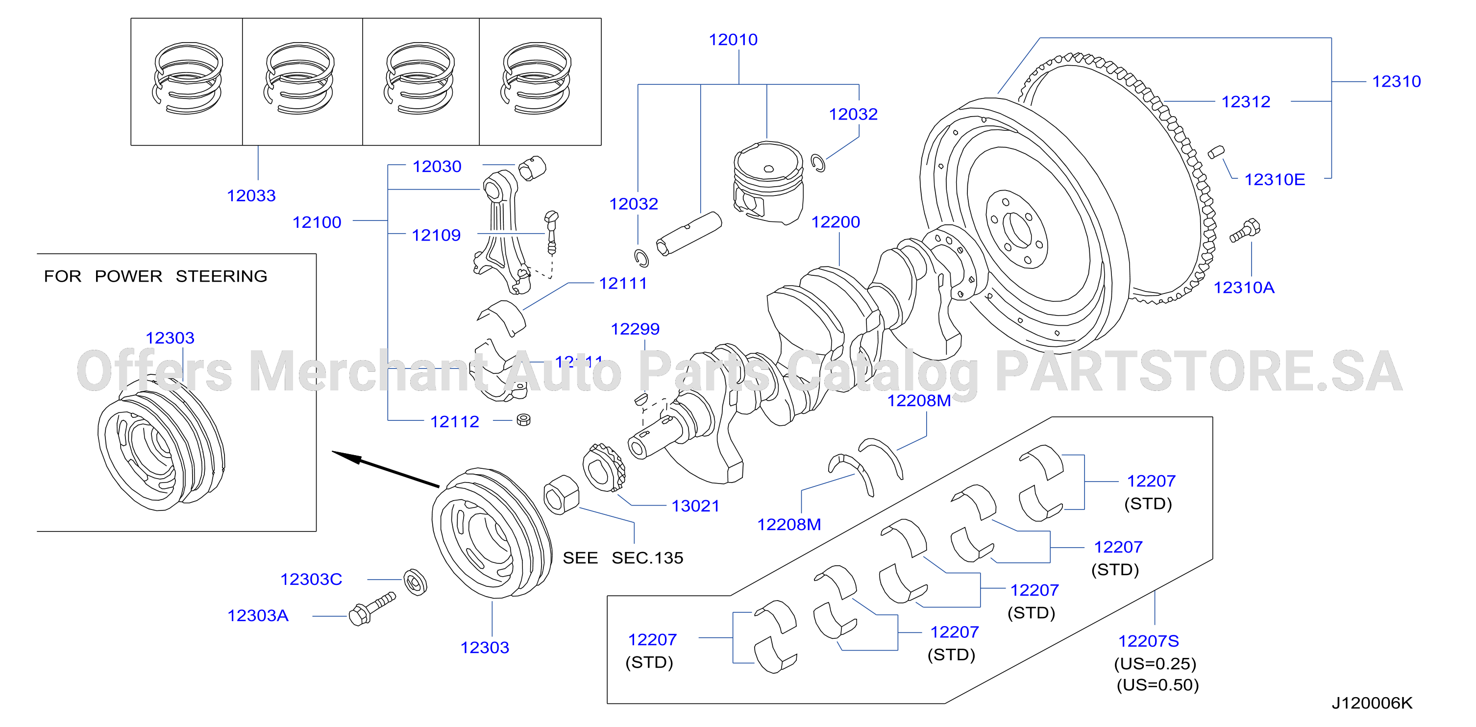 Piston Crankshaft Flywheel Illustration
