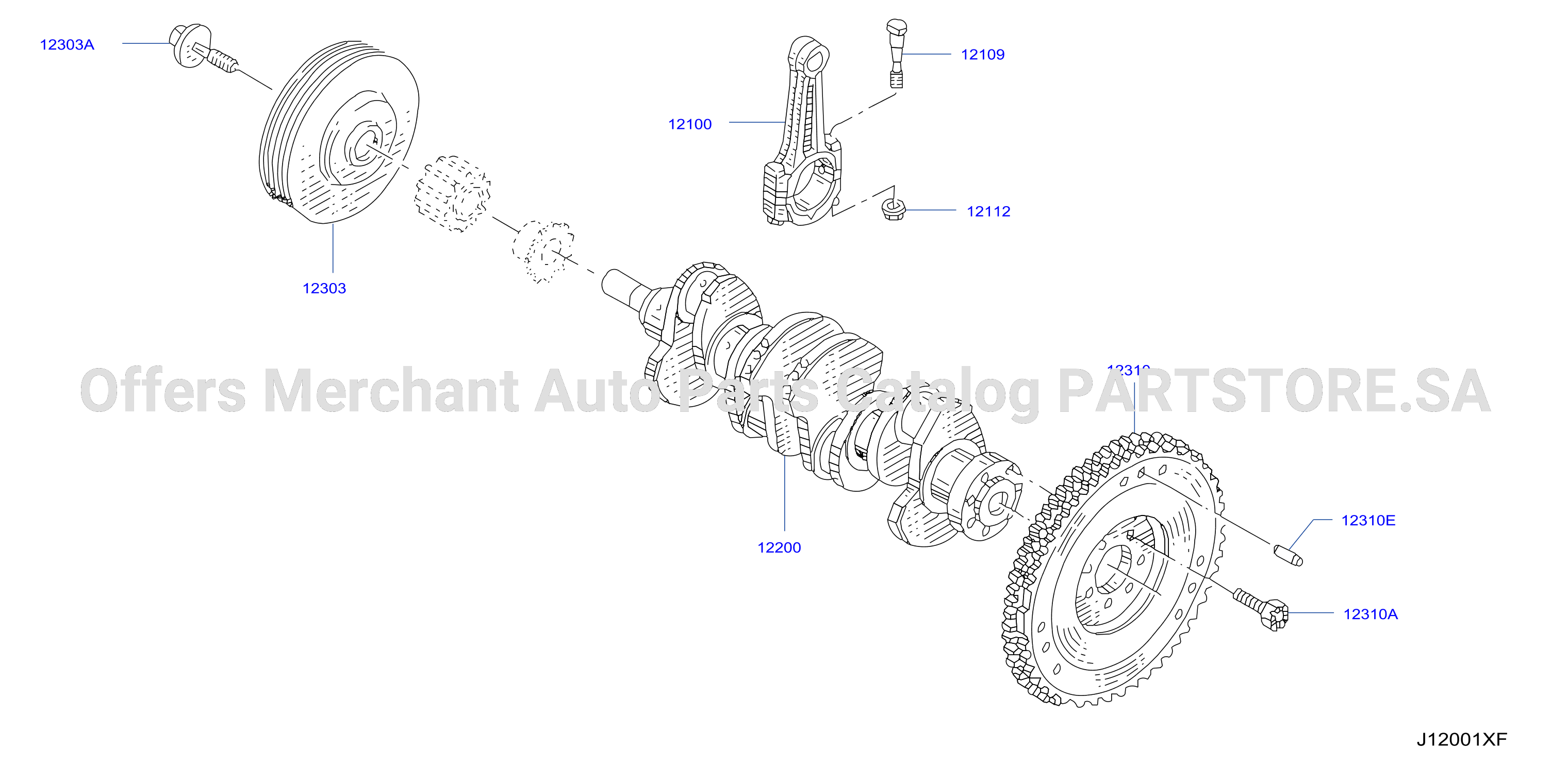 Piston Crankshaft Flywheel Crankshaft