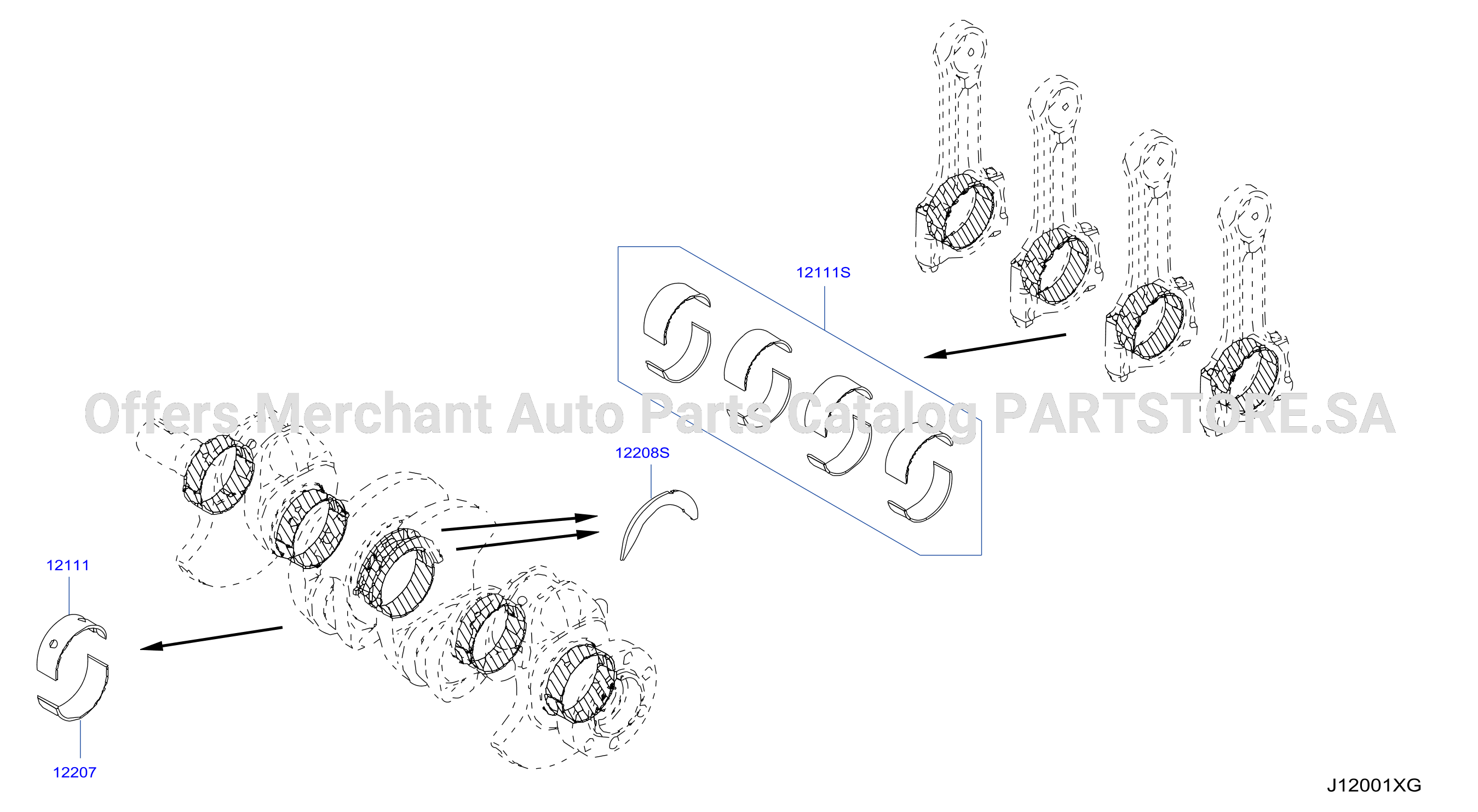 Piston Crankshaft Flywheel Select Bearing Crankshaft