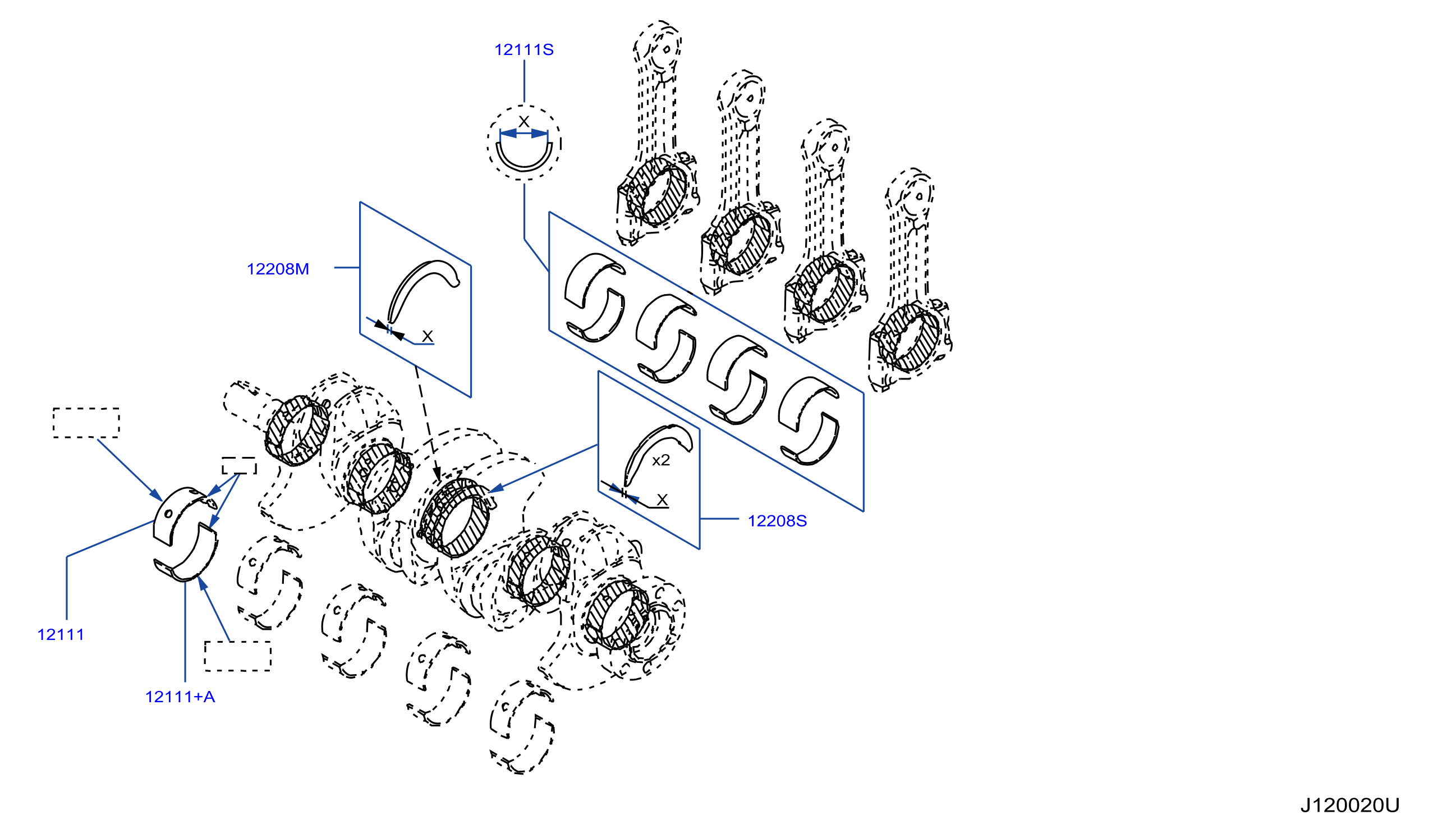 Piston Crankshaft Flywheel Conrod Metal