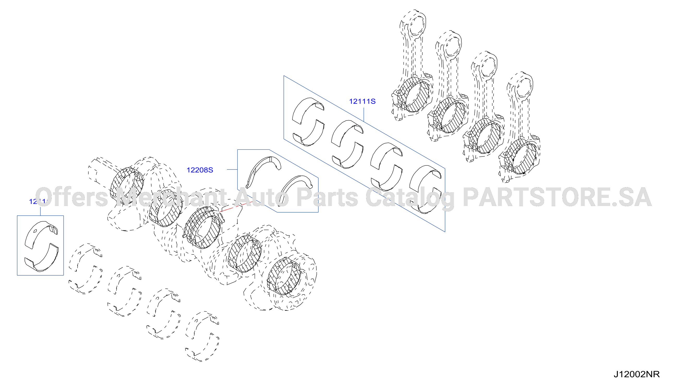 Piston Crankshaft Flywheel Bearings Crankshaft Rod