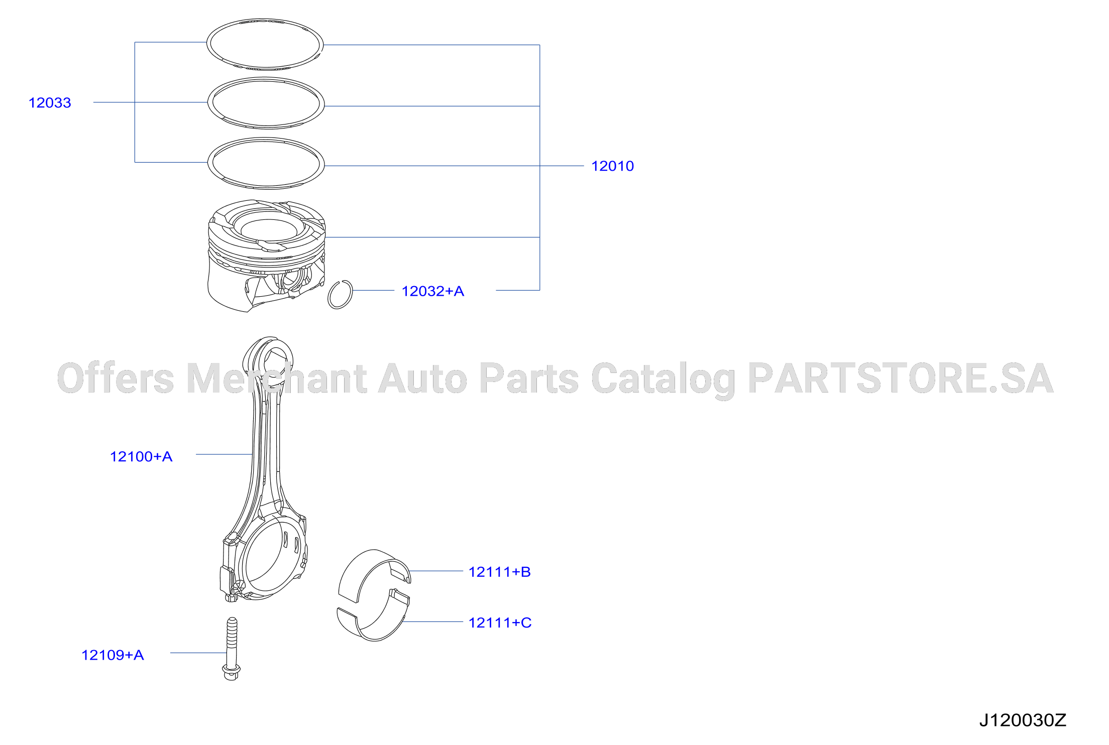 Piston Crankshaft Flywheel Connecting Rod Piston