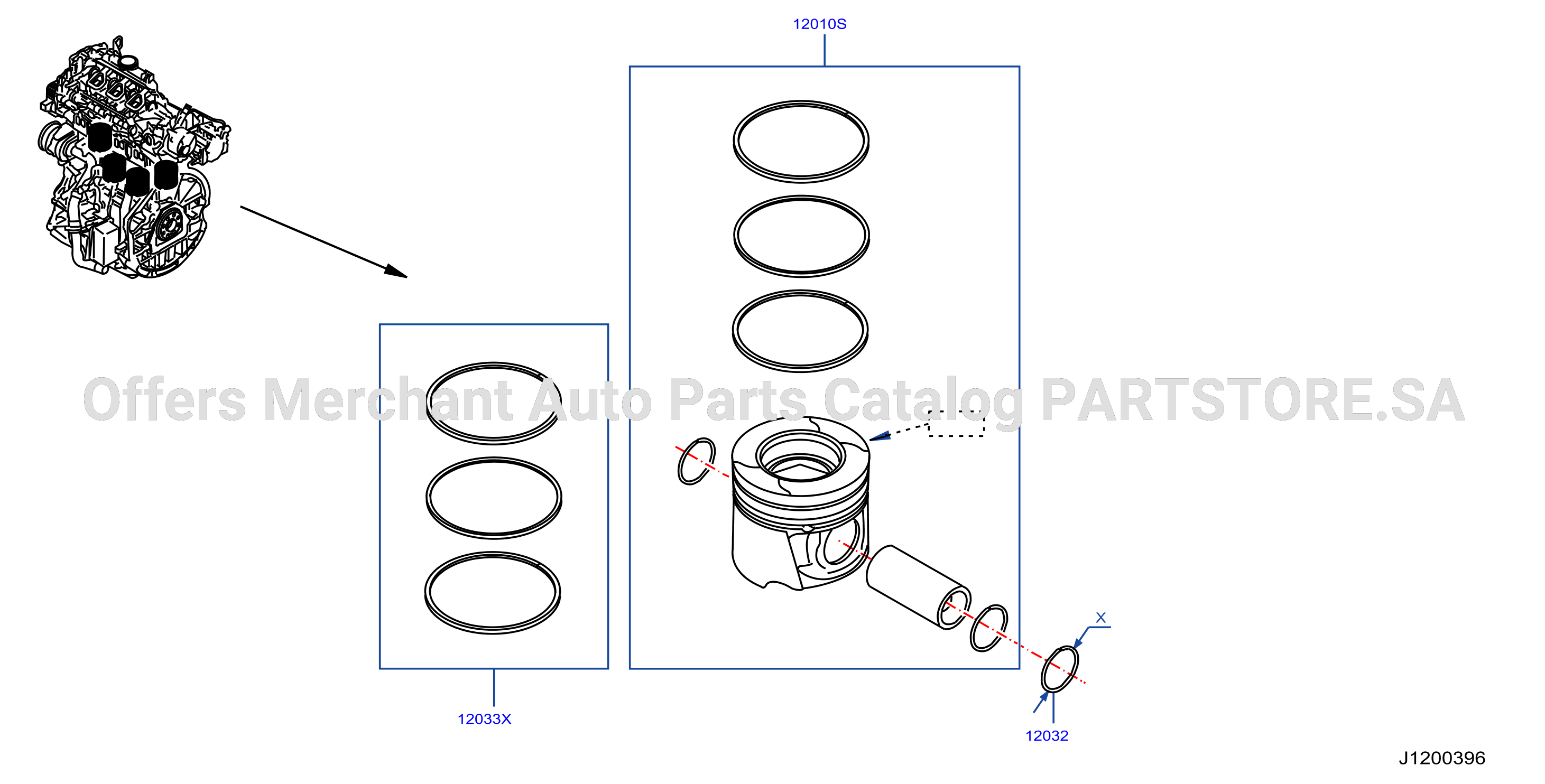 Piston Crankshaft Flywheel Cylinder Liners Pistons