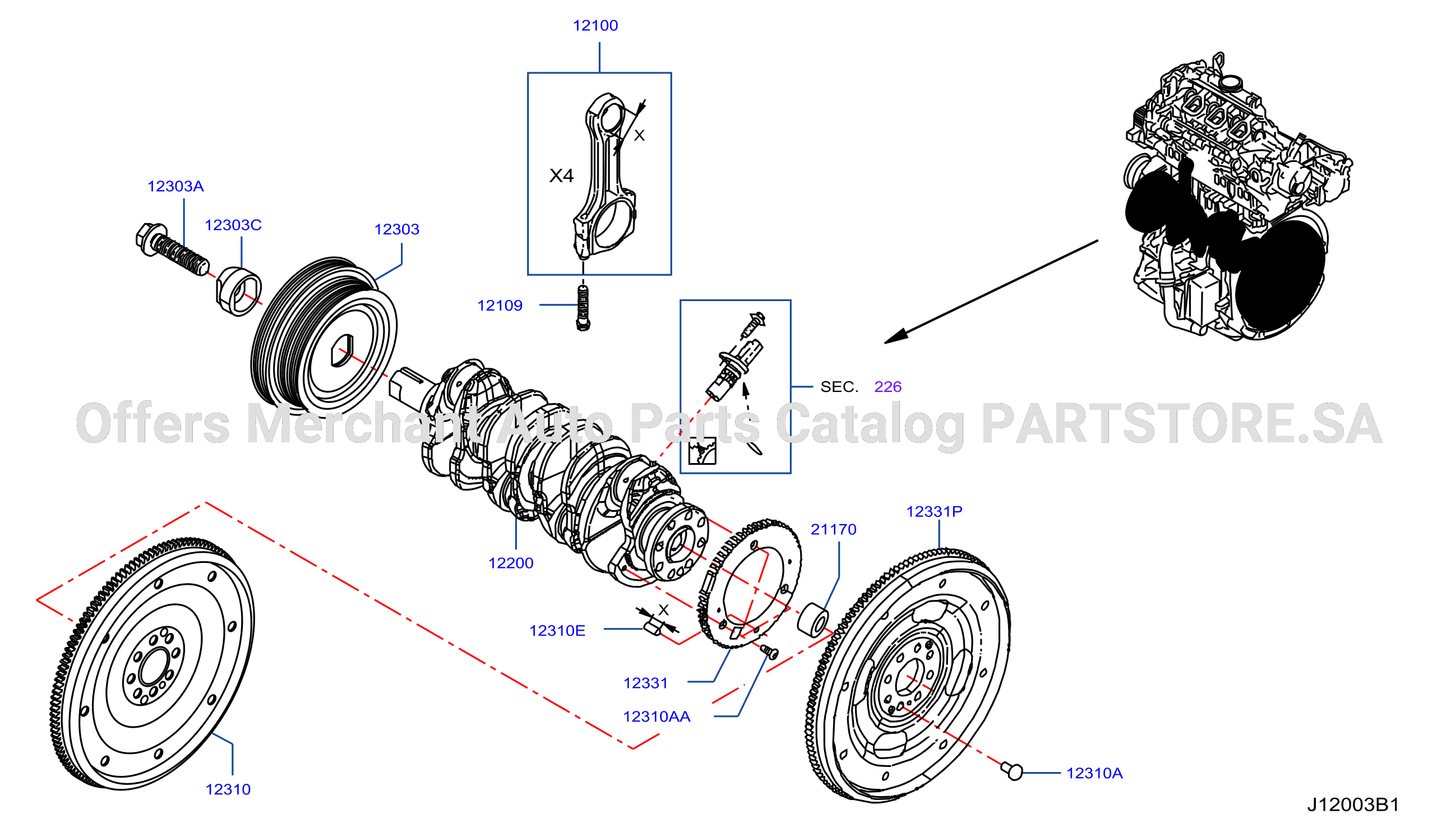 Piston Crankshaft Flywheel Mobile Coupling 1