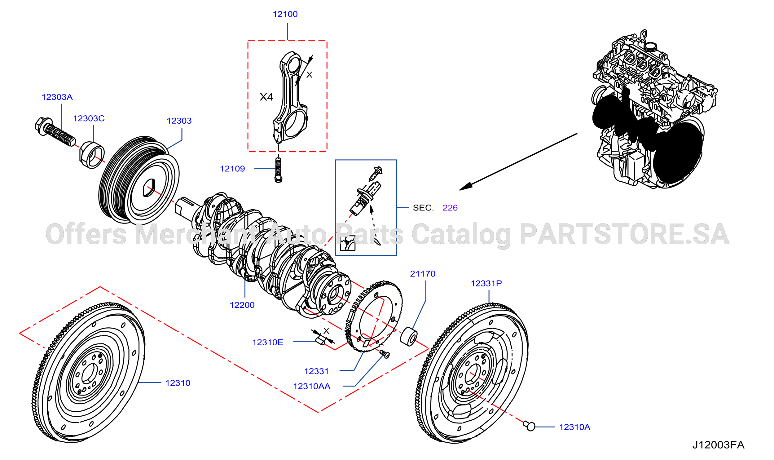 Piston Crankshaft Flywheel Mobile Coupling 1