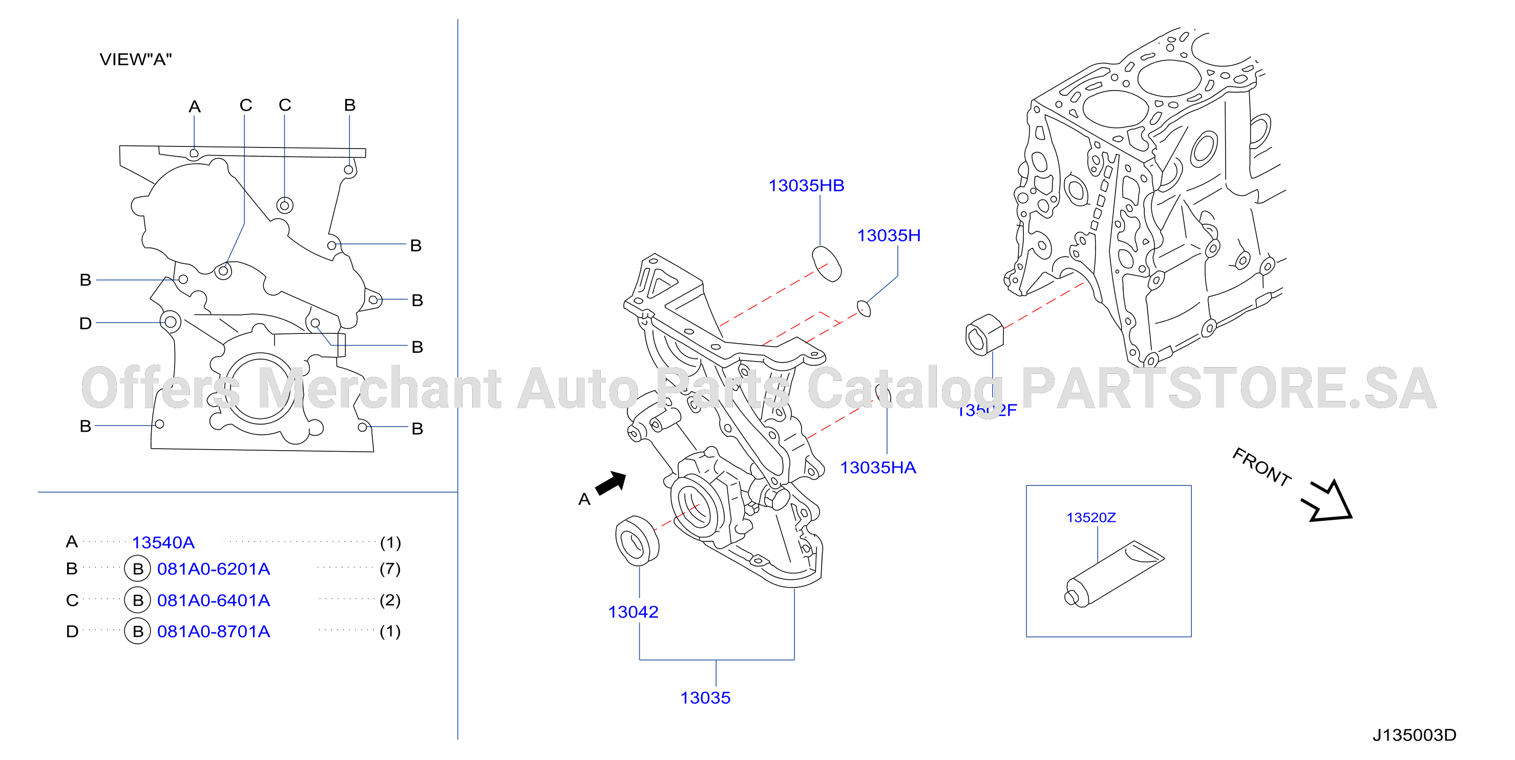 Front Cover Vacuum Pump Fitting Front Cover
