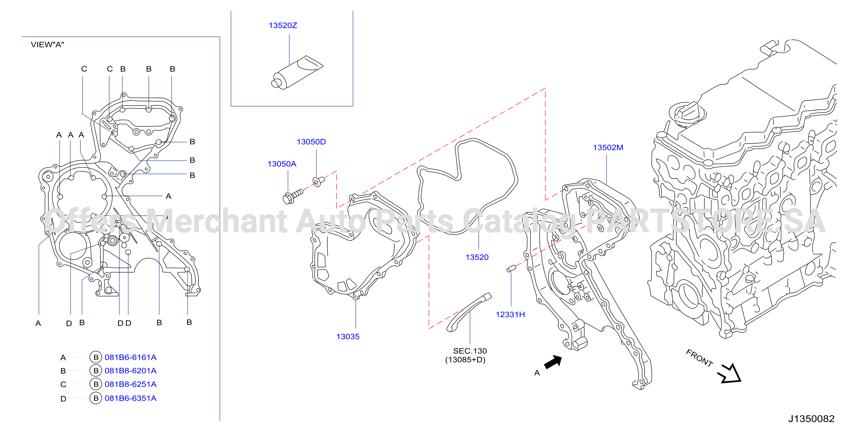 Front Cover Vacuum Pump Fitting Front Cover