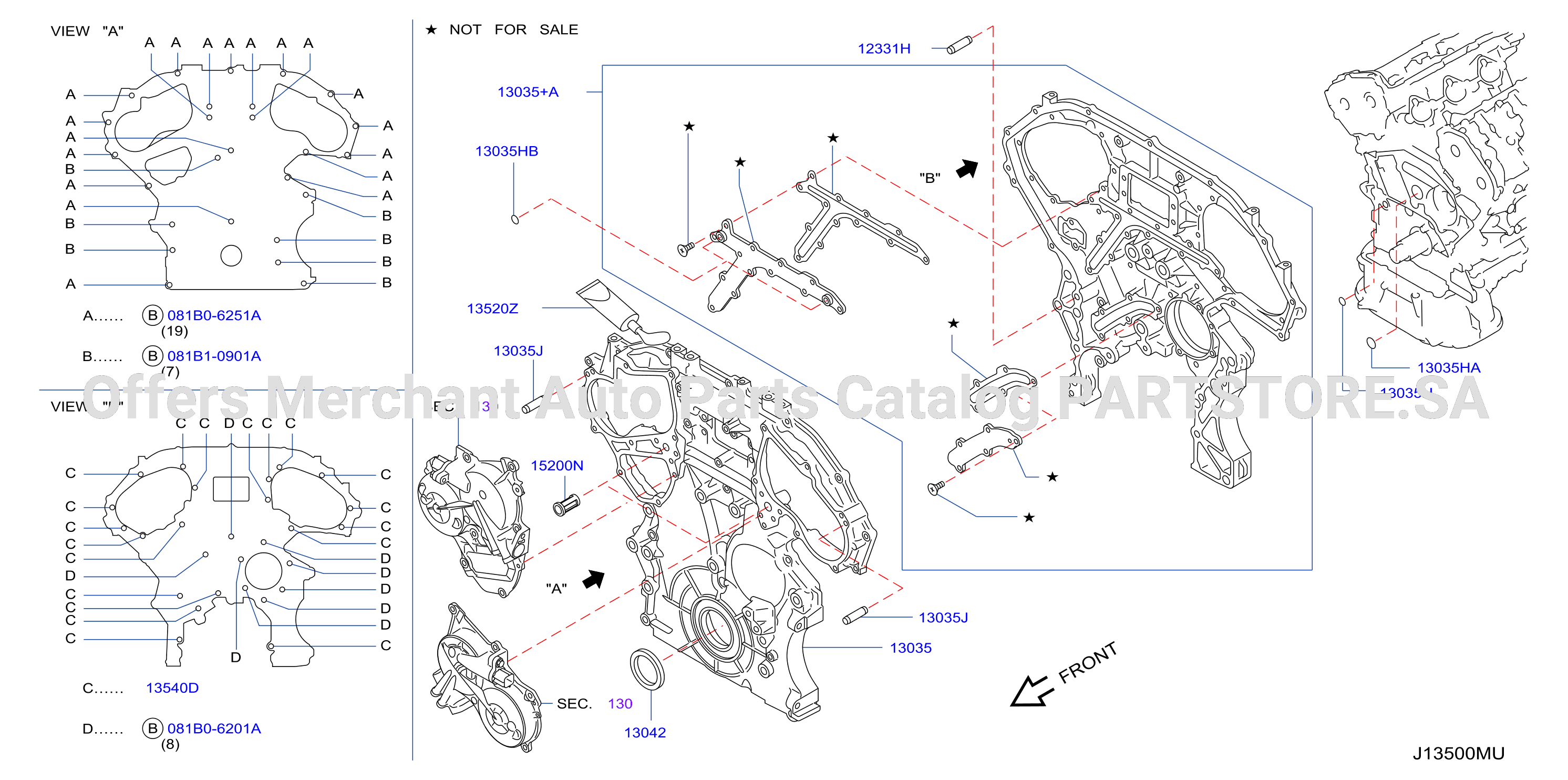 Front Cover Vacuum Pump Fitting Front Cover
