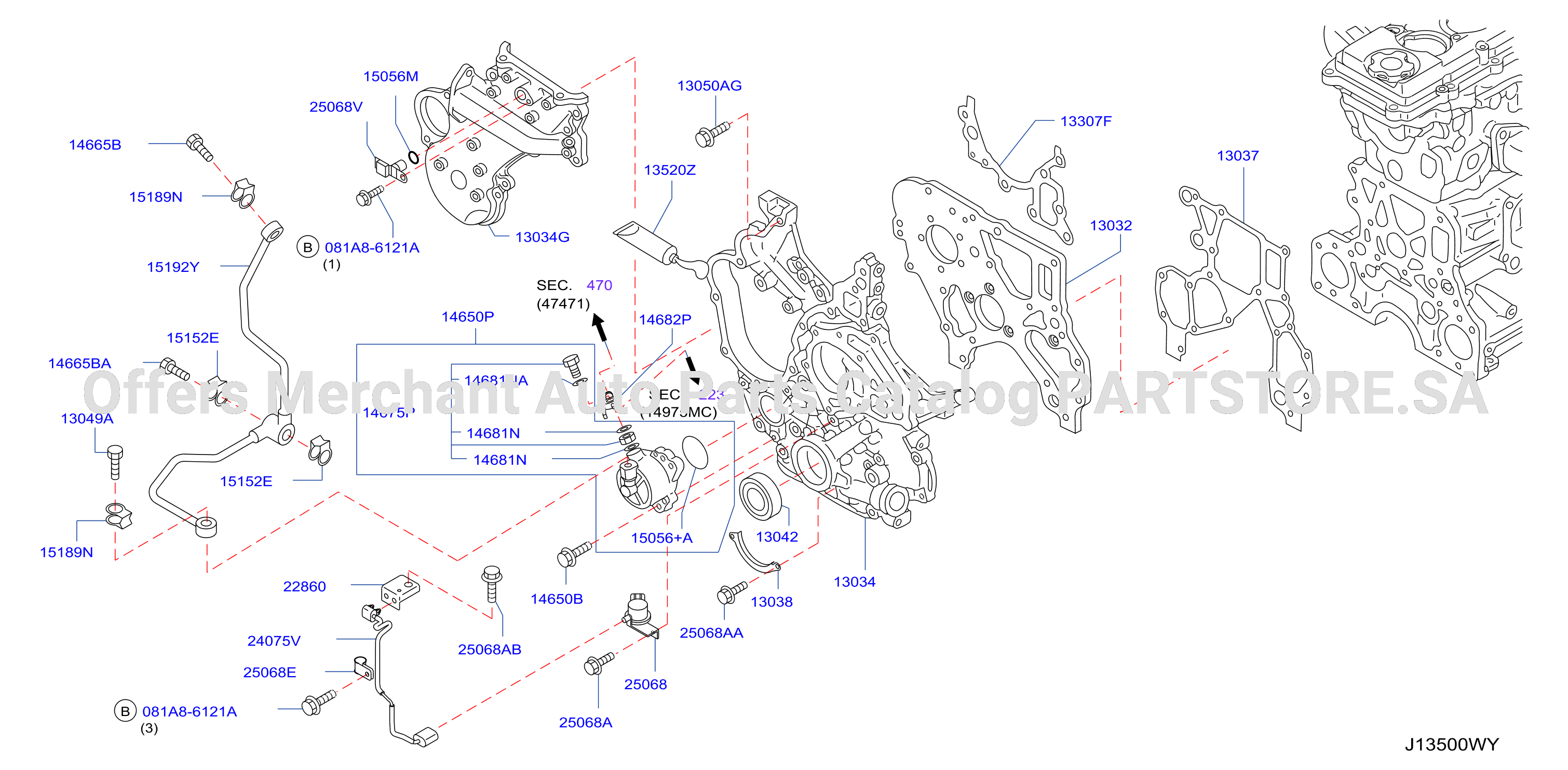 Front Cover Vacuum Pump Fitting Front Cover