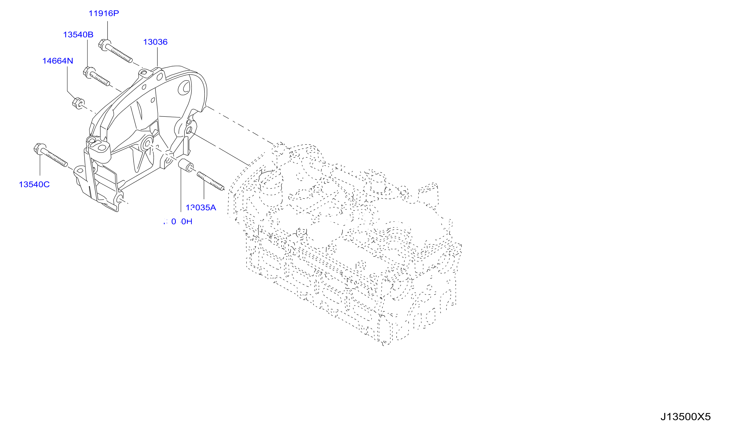 Front Cover Vacuum Pump Fitting Front Cover Fitting