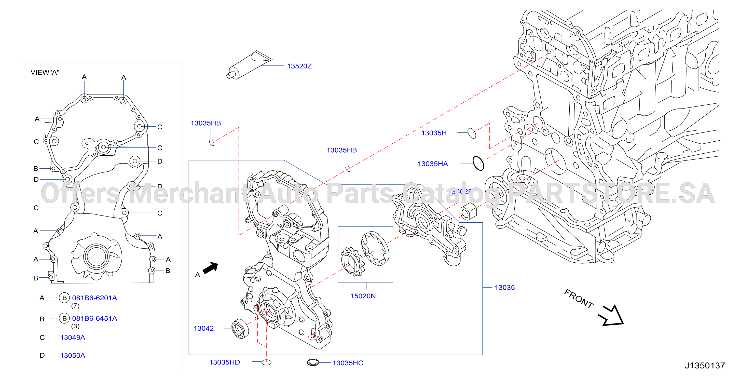 Front Cover Vacuum Pump Fitting Front Cover