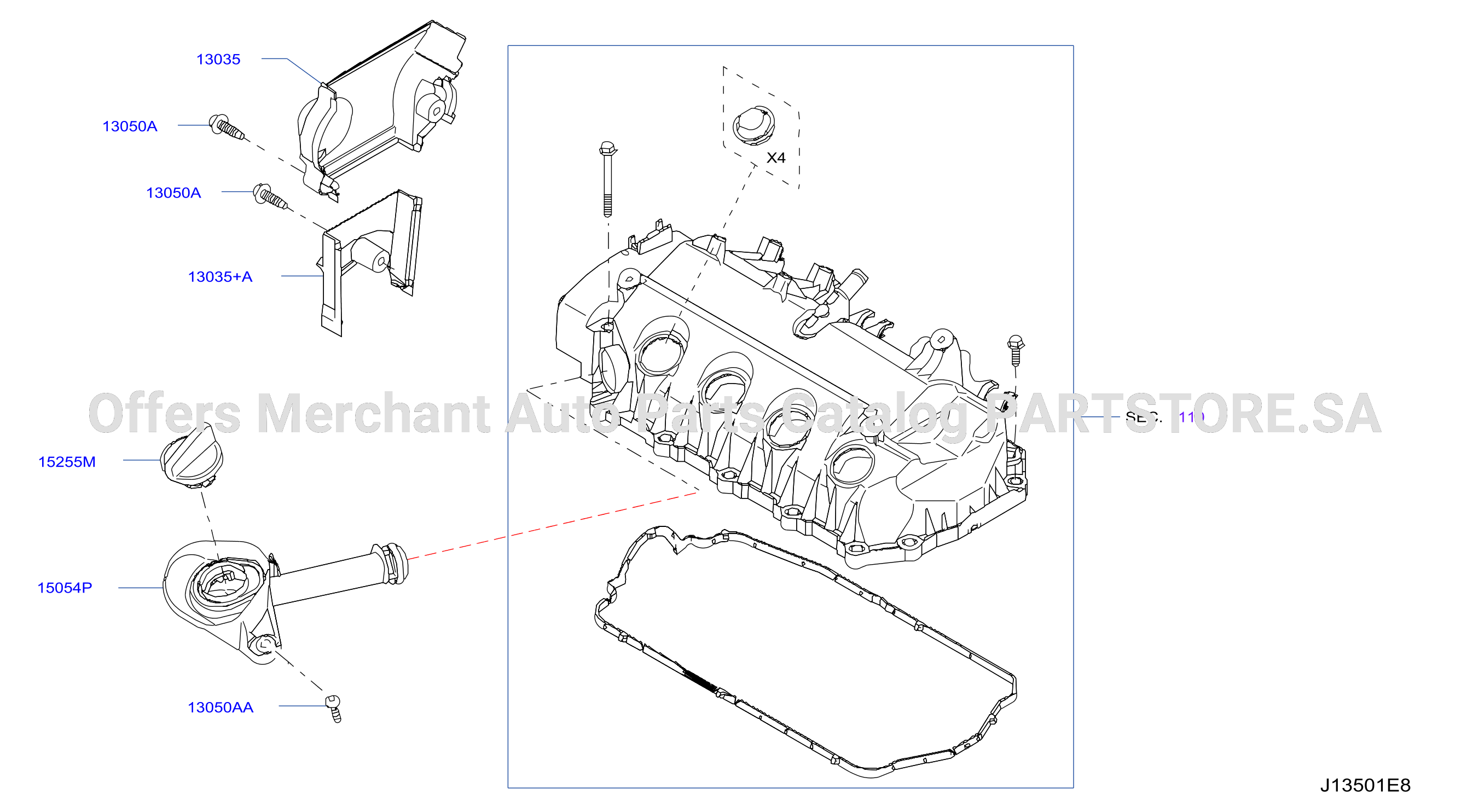 Front Cover Vacuum Pump Fitting