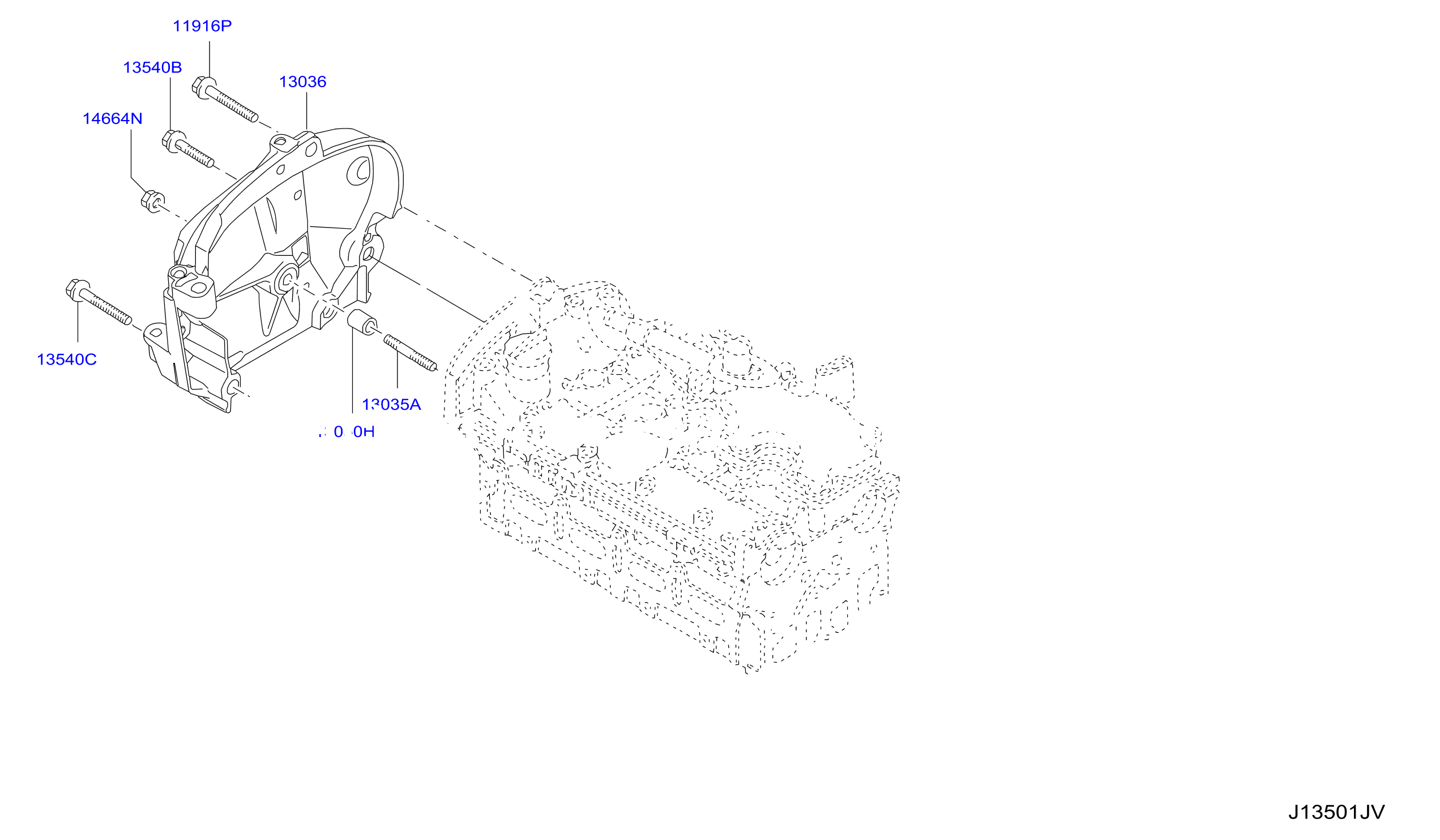 Front Cover Vacuum Pump Fitting Front Cover Fitting