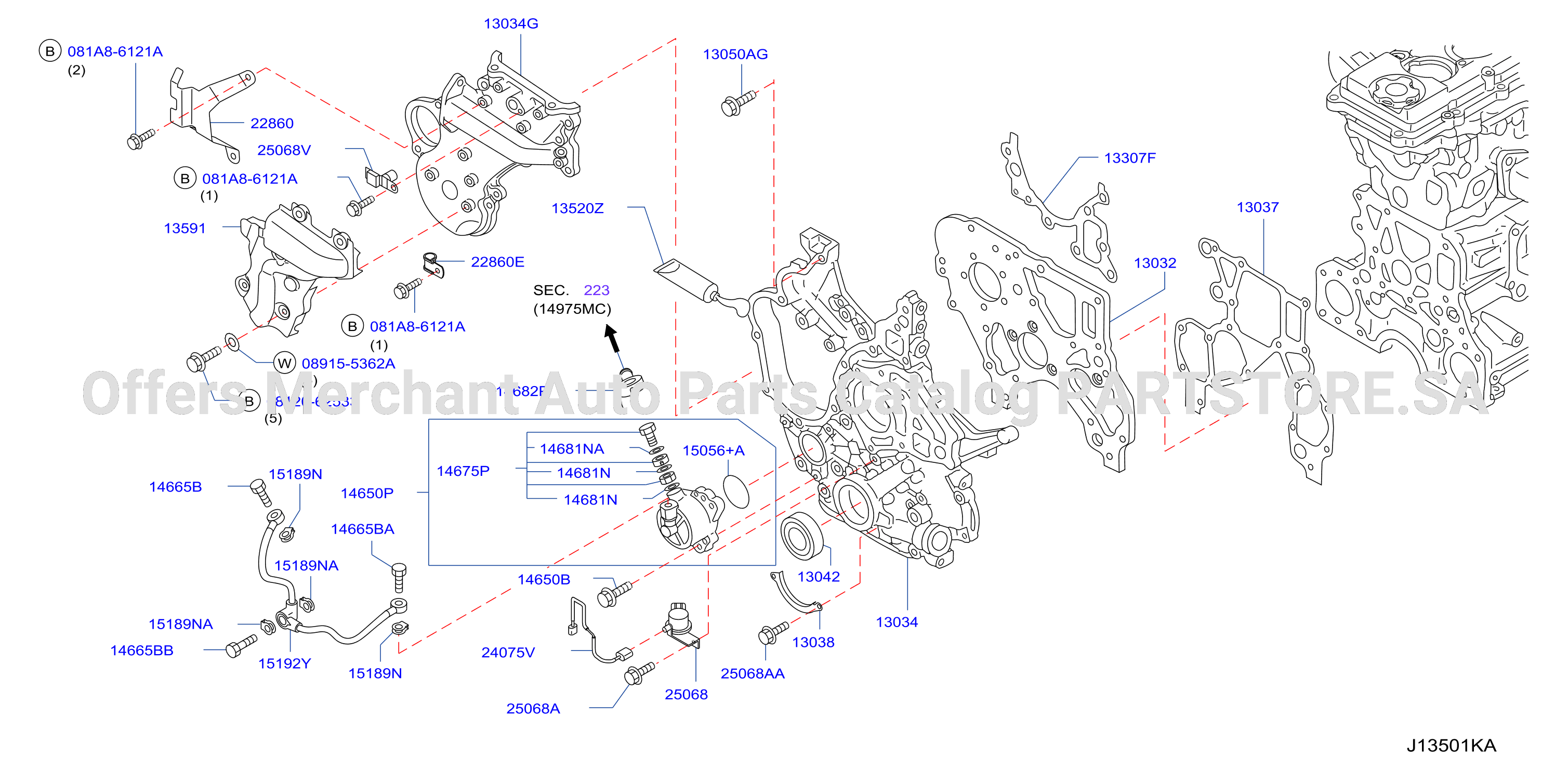 Front Cover Vacuum Pump Fitting Front Cover