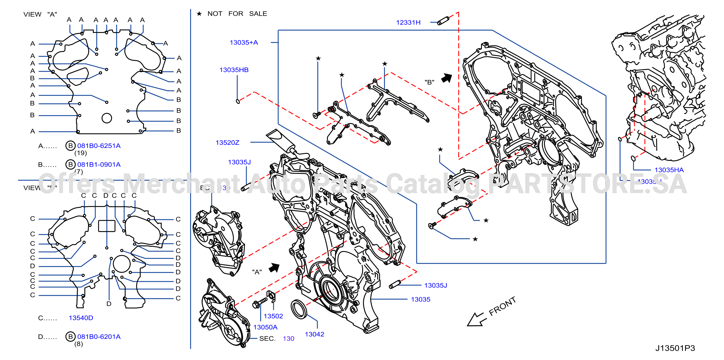 Front Cover Vacuum Pump Fitting Front Cover