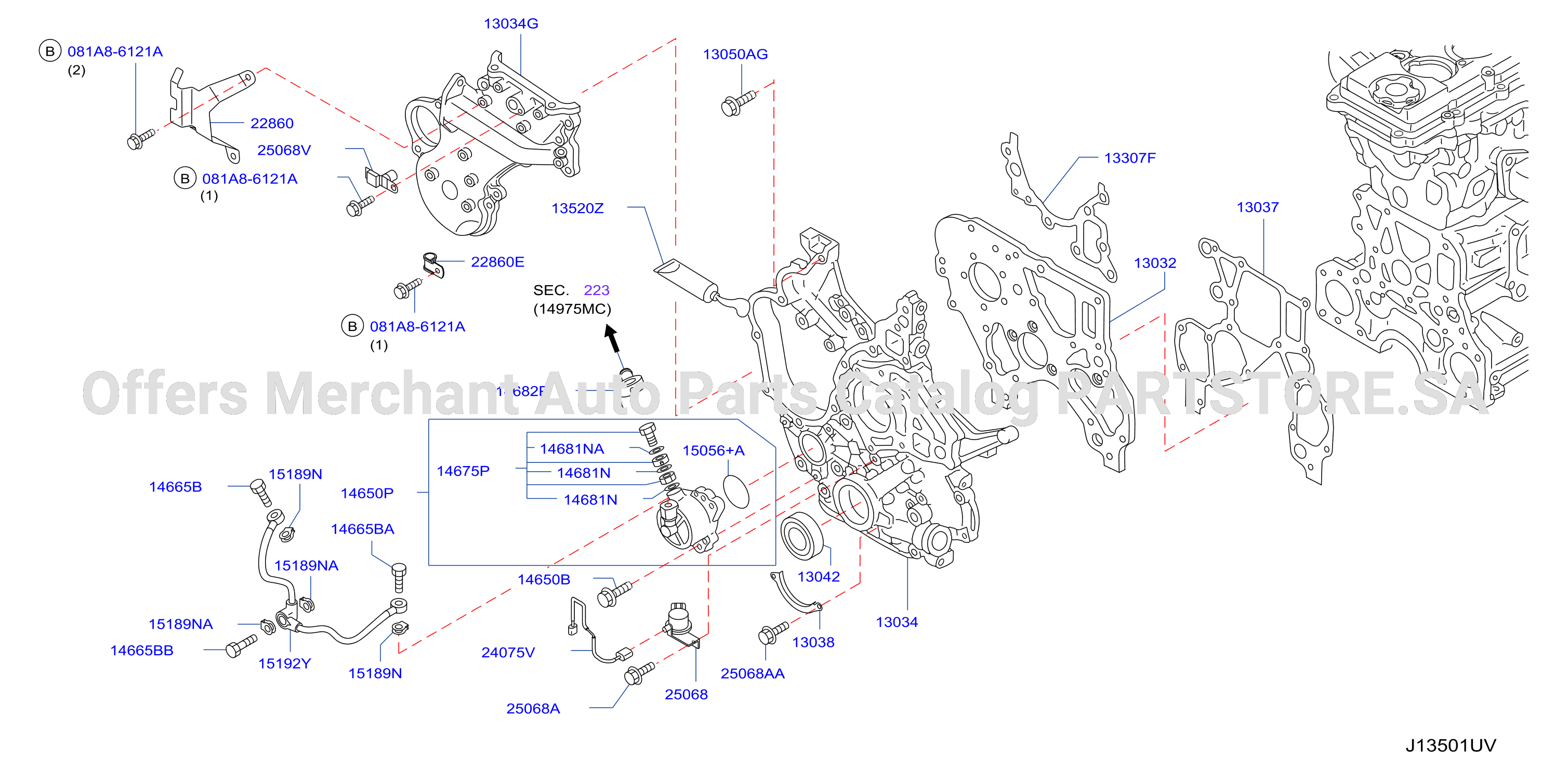 Front Cover Vacuum Pump Fitting Front Cover