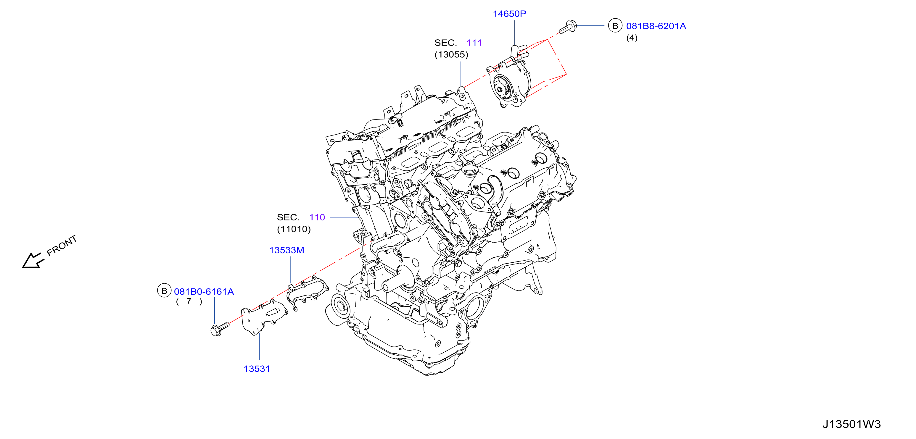 Front Cover Vacuum Pump Fitting Vaccum Pump