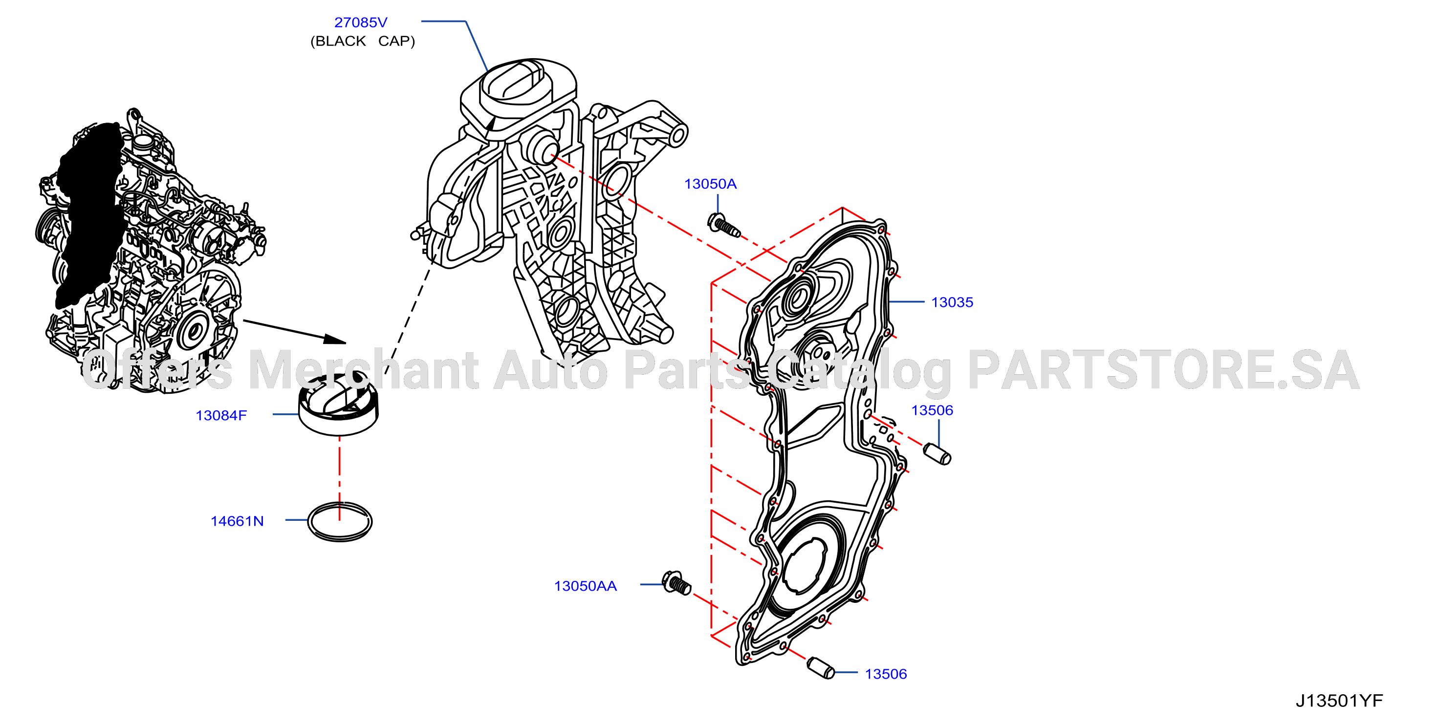 Front Cover Vacuum Pump Fitting Front Cover