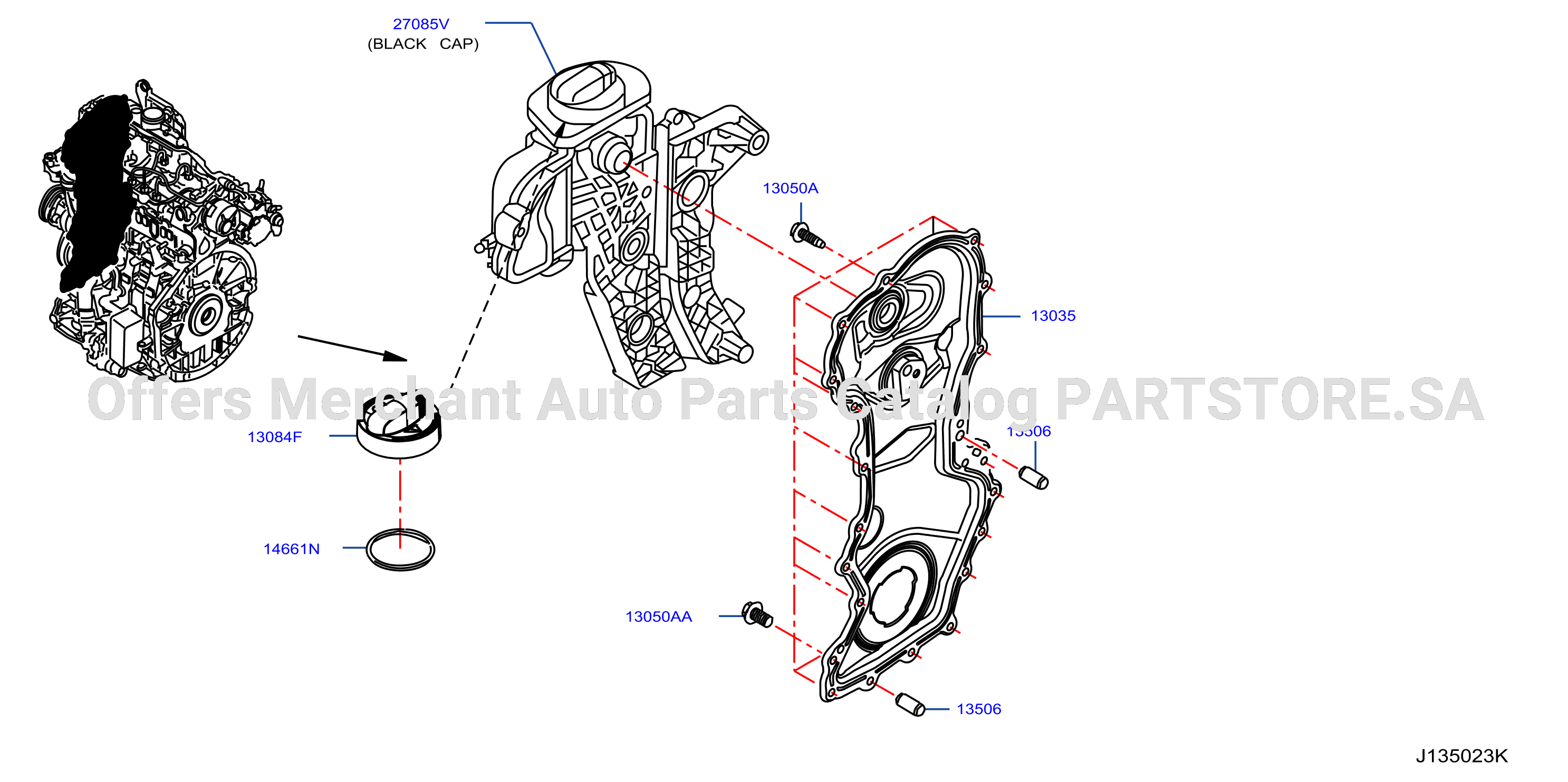 Front Cover Vacuum Pump Fitting Front Cover