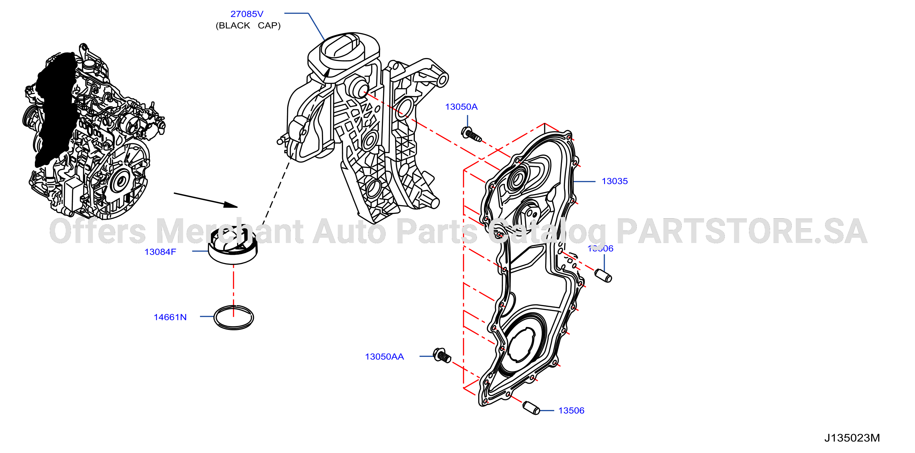 Front Cover Vacuum Pump Fitting Front Cover