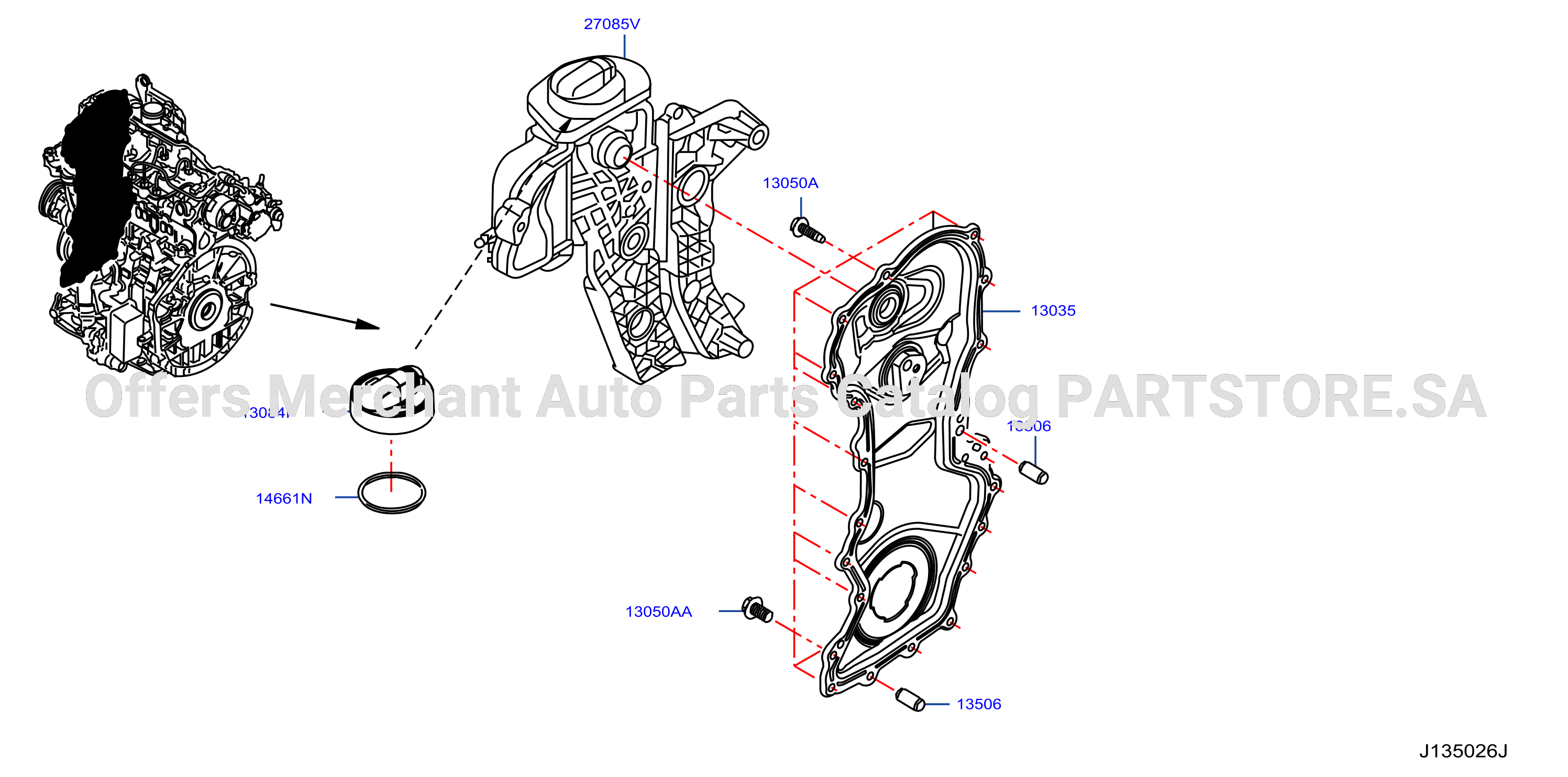 Front Cover Vacuum Pump Fitting Front Cover