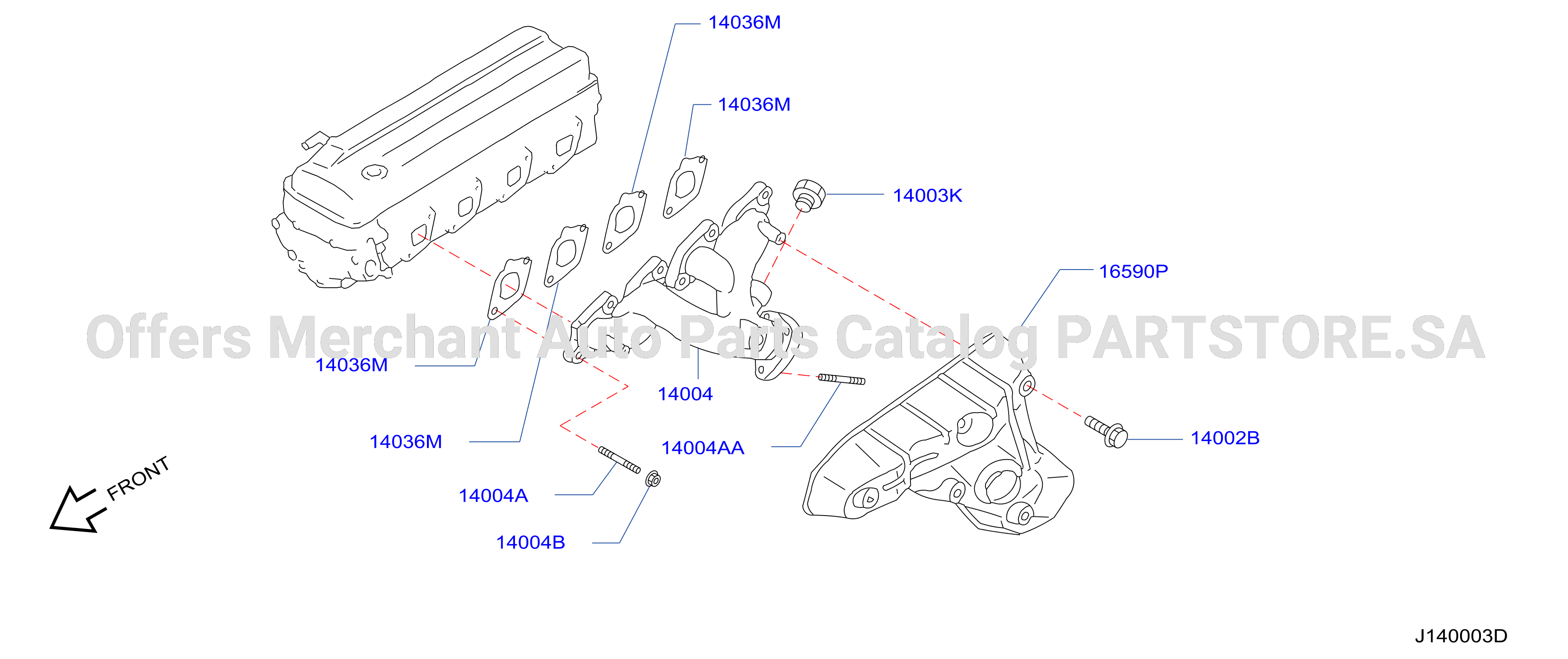 Manifold Exhaust Parts